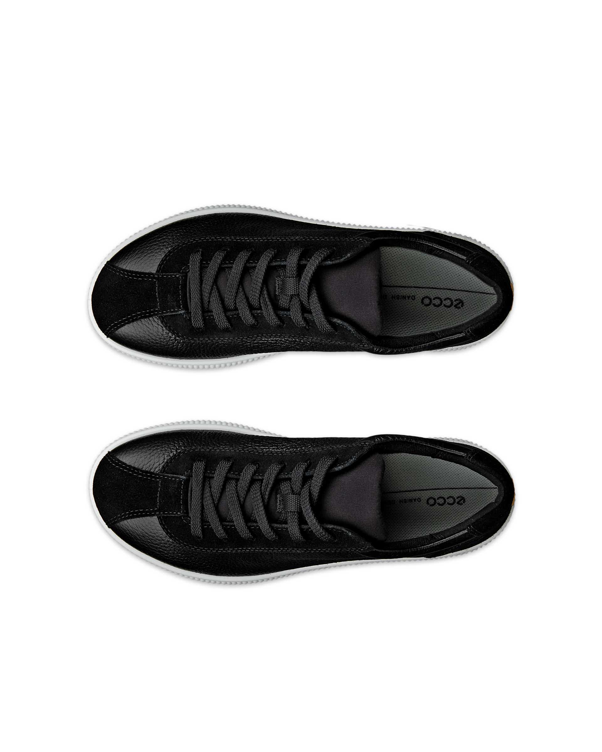 ECCO® Soft Zero Skinnsneaker dam - Svart - Top left pair