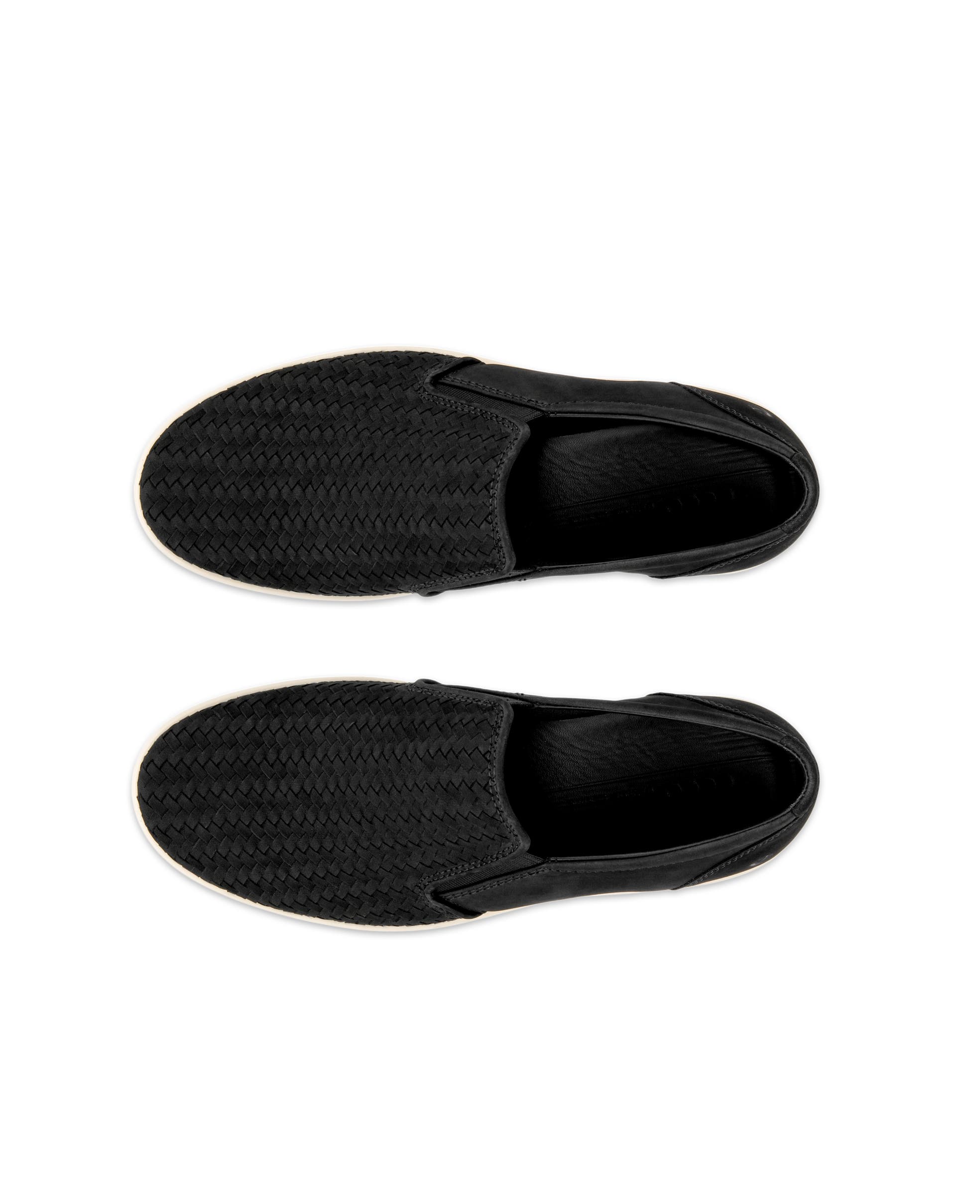 Men's ECCO® Soft 7 Nubuck Slip-On - Black - Top left pair