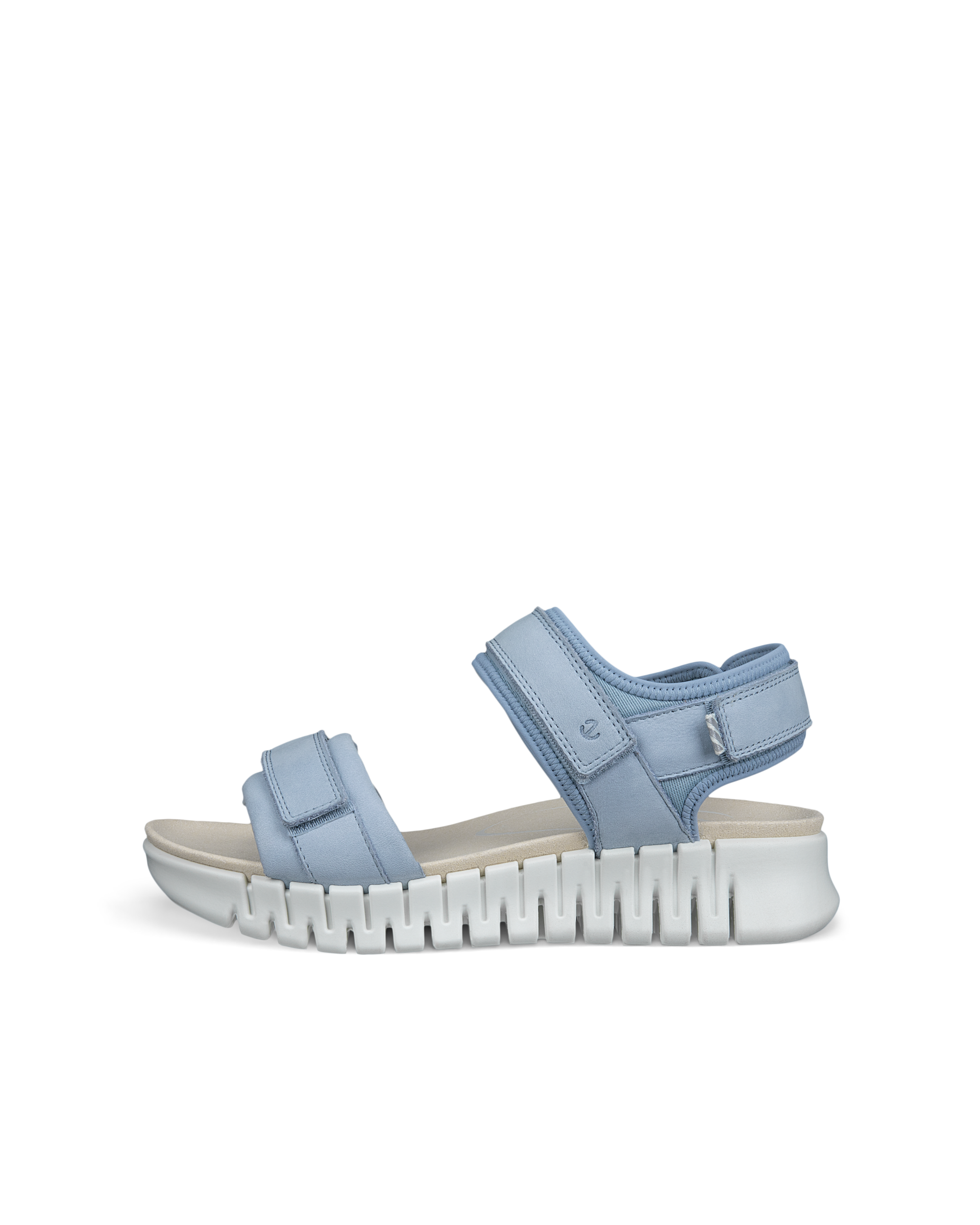 ECCO Gruuv Sol - Women's Nubuck Heeled Sandal - Blue - 40