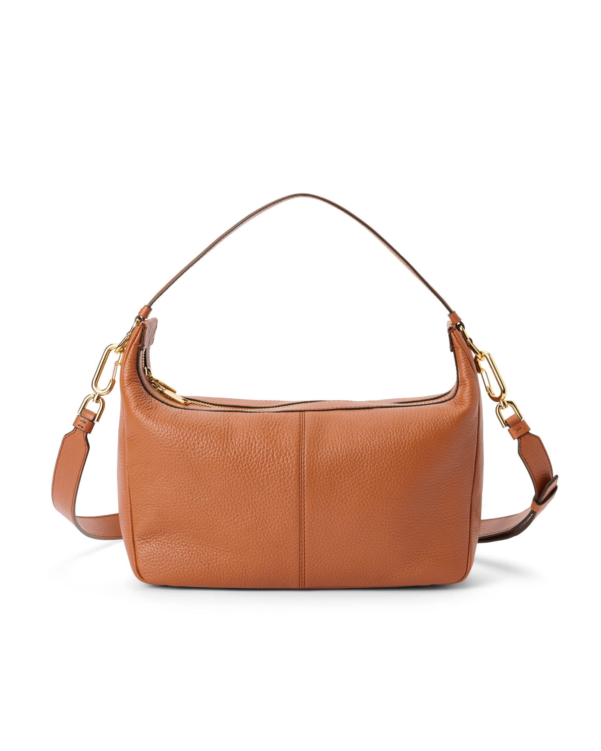 ECCO® Small Hobo Leather Shoulder Crossbody Bag Brown