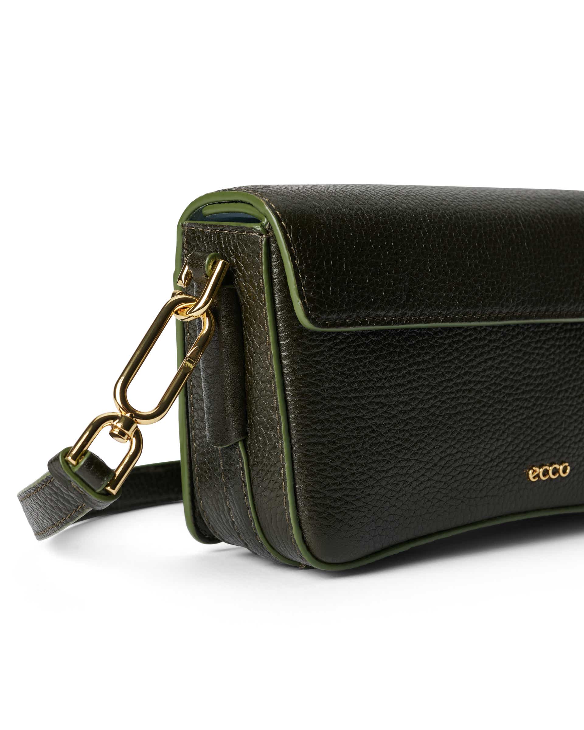 ECCO Pinch Pebbled レザークロスボディバッグ - グリーン - Detail-1