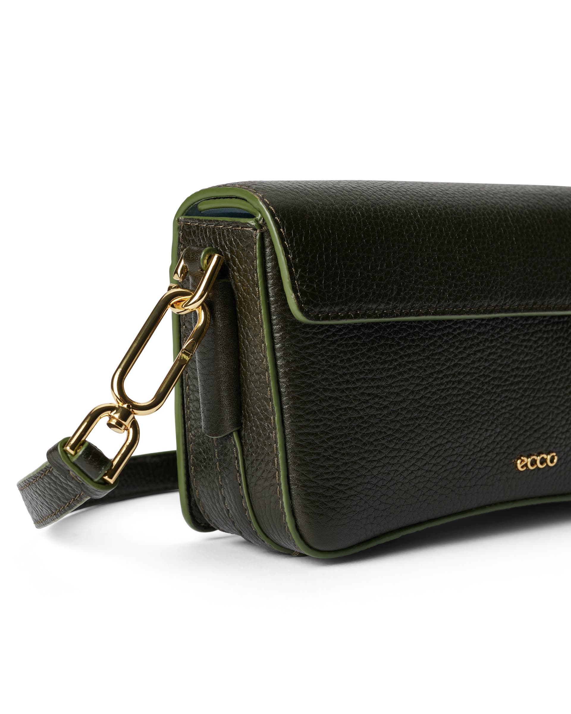 ECCO Pinch Pebbled レザークロスボディバッグ - グリーン - Detail-1