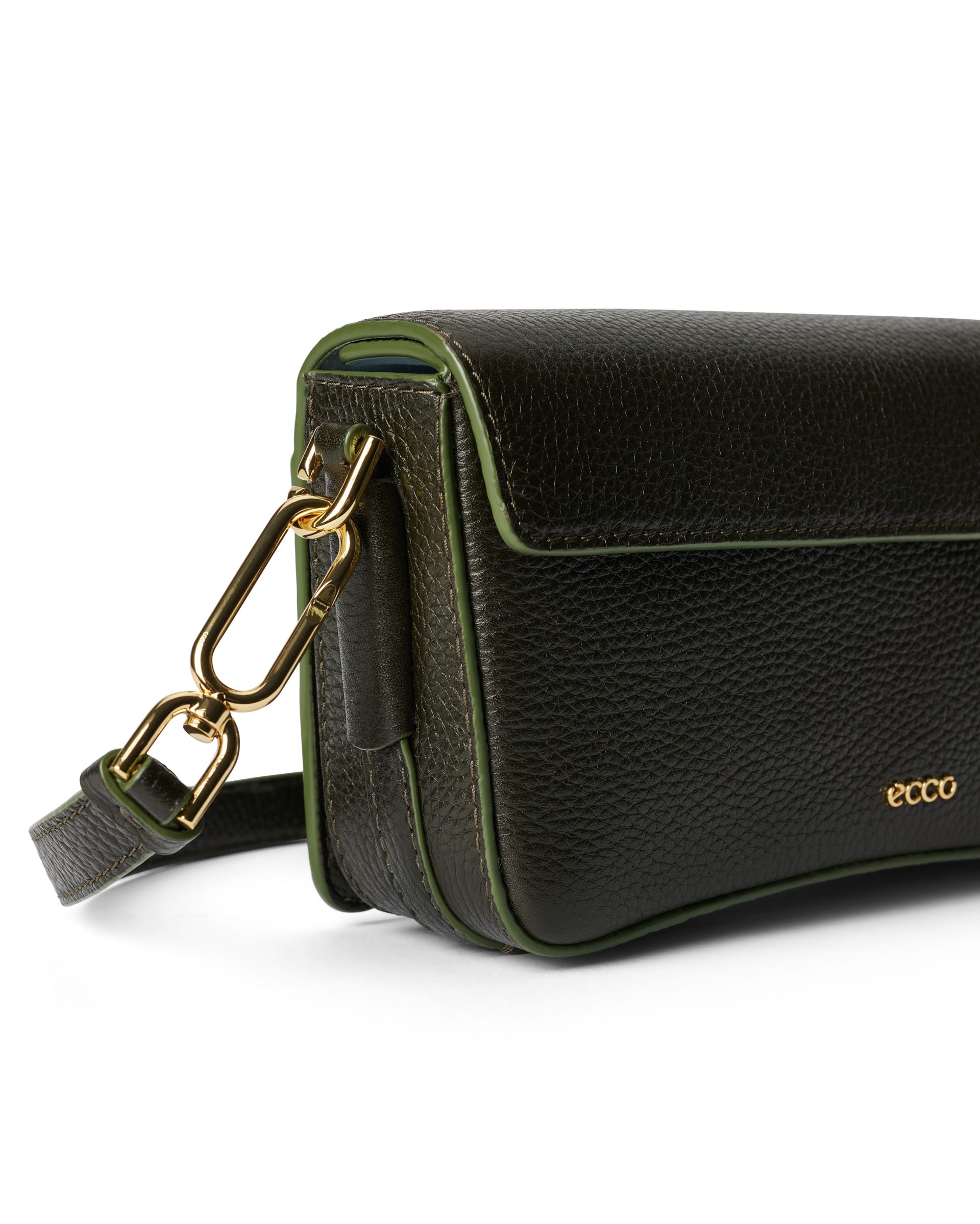 ECCO Pinch Pebbled レザークロスボディバッグ - グリーン - Detail-1