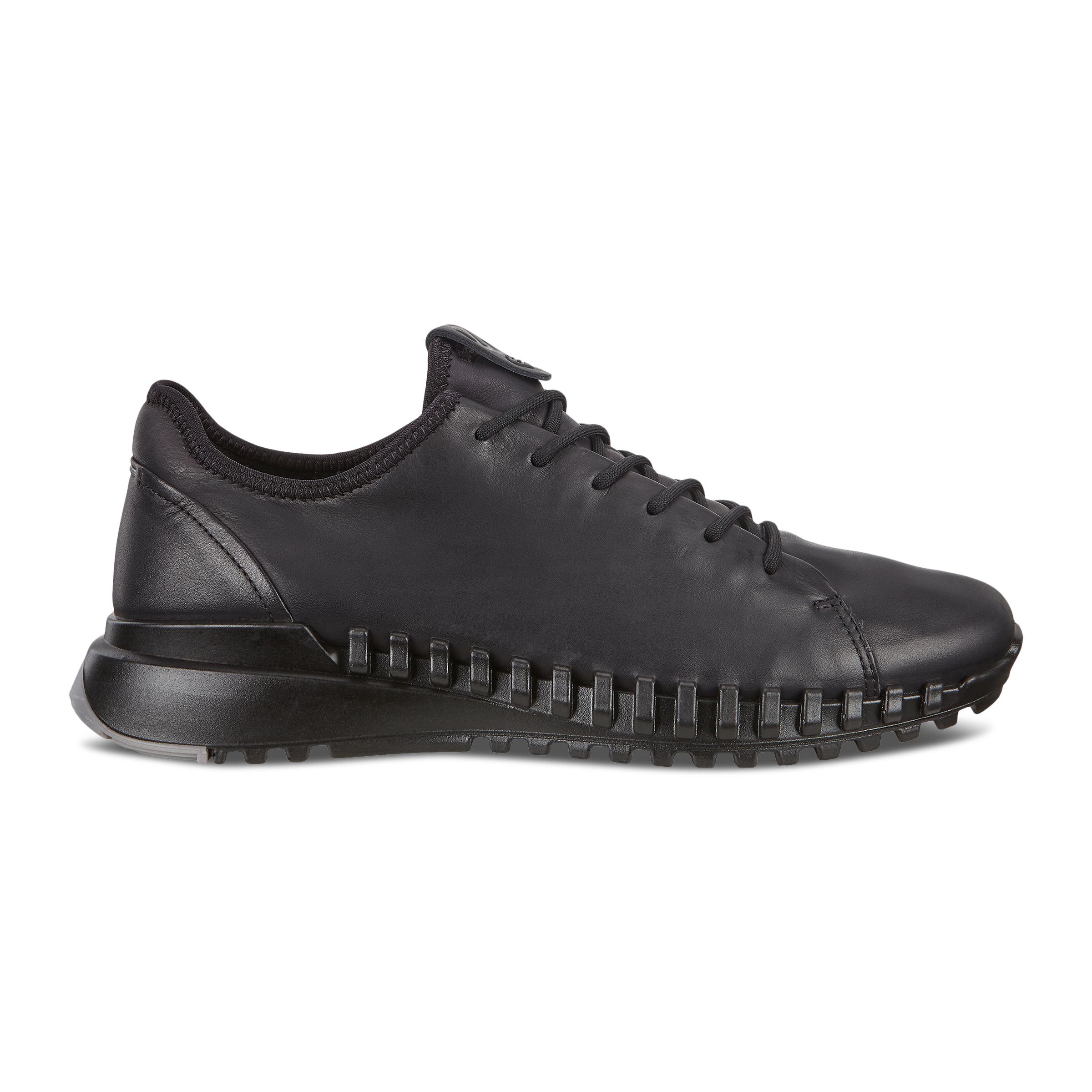 ECCO Zipflex Low メンズ レザースニーカー - ブラック - Outside