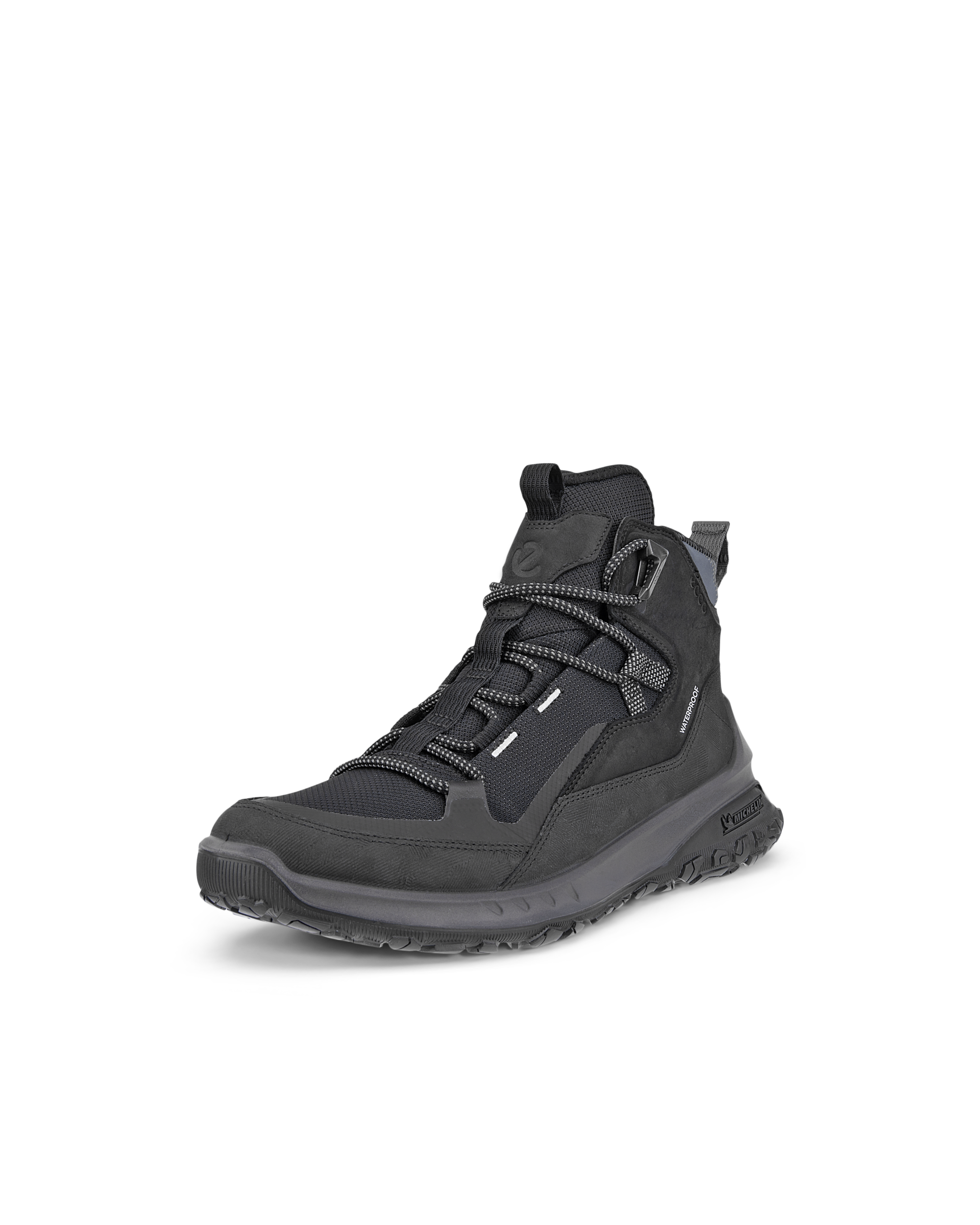 Men's ECCO® ULT-TRN Mid Nubuck Waterproof Hiking Boot - Black - Main