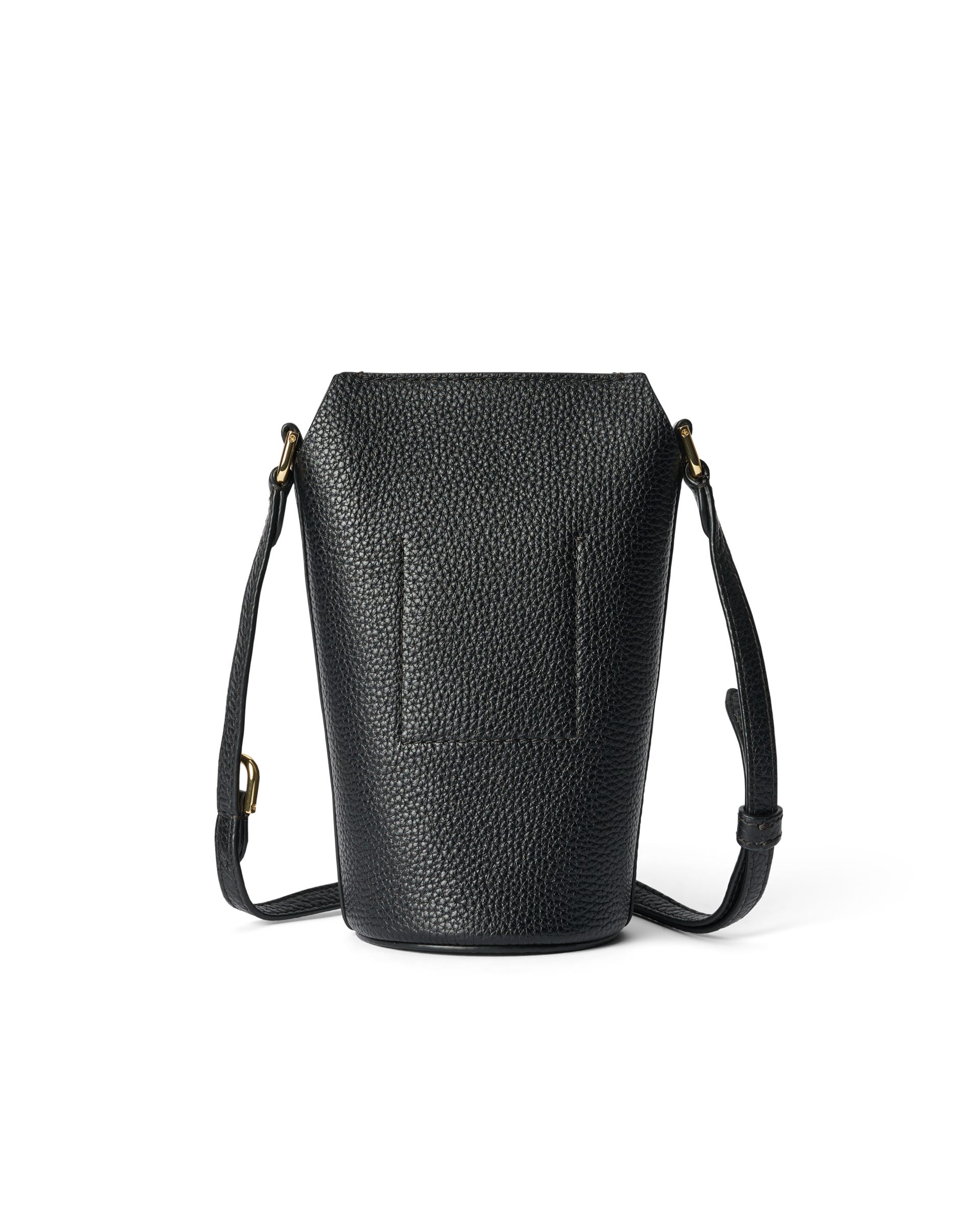 ECCO® Pot Umhängetasche aus Leder - Schwarz - Back