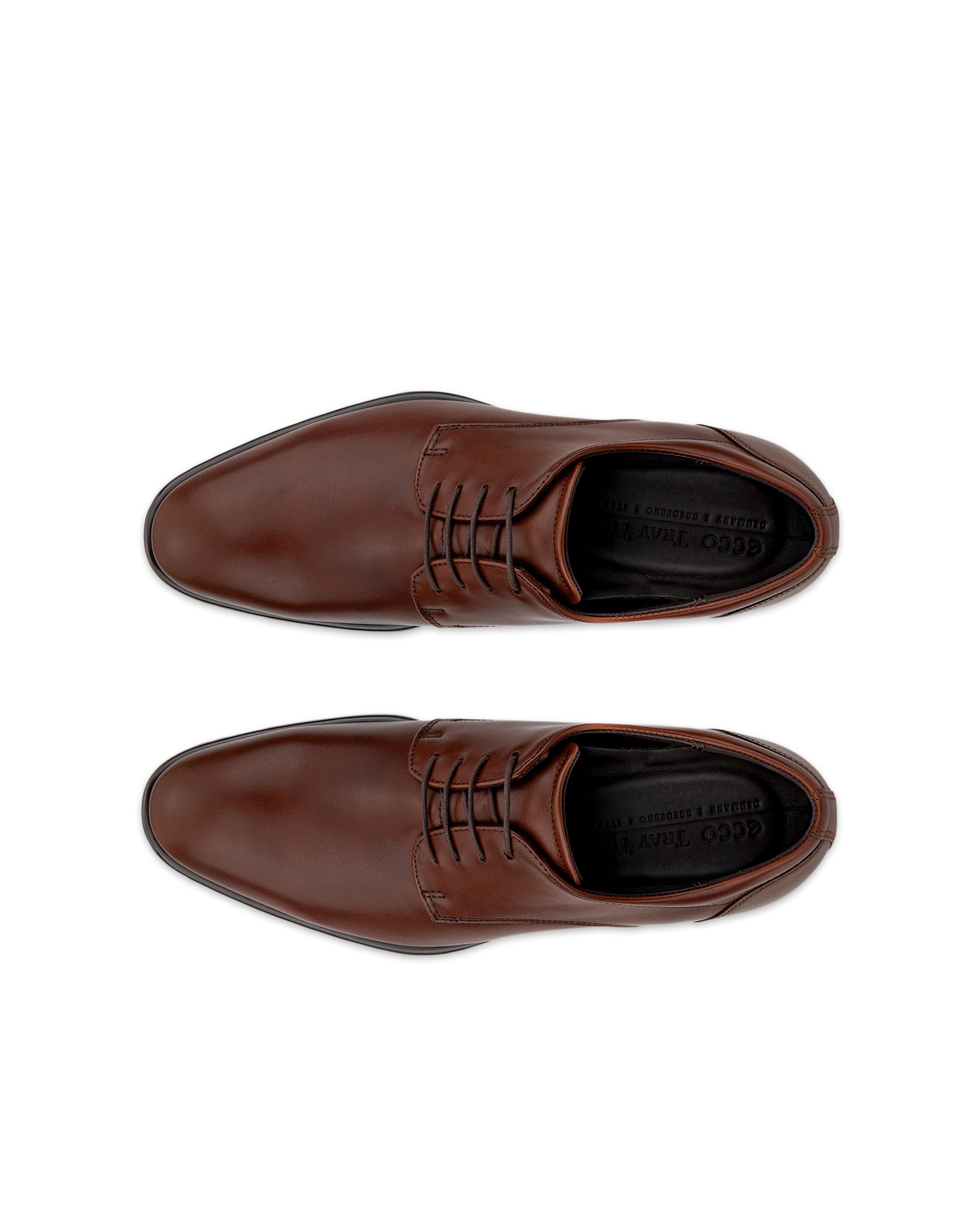 Pánska kožená obuv derby ECCO® Citytray - Hnedá - Top left pair