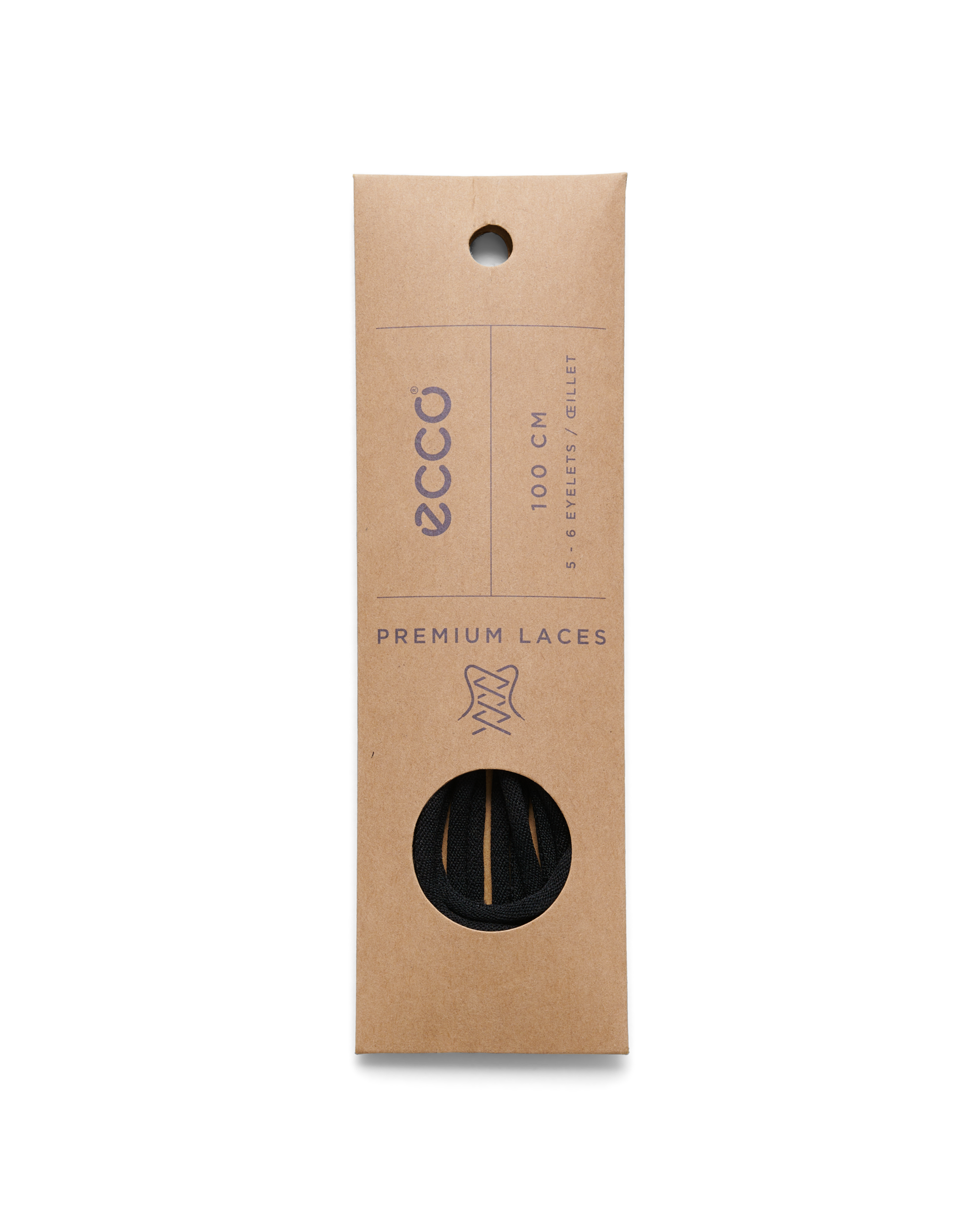 ECCO Sporty Round Laces — Black