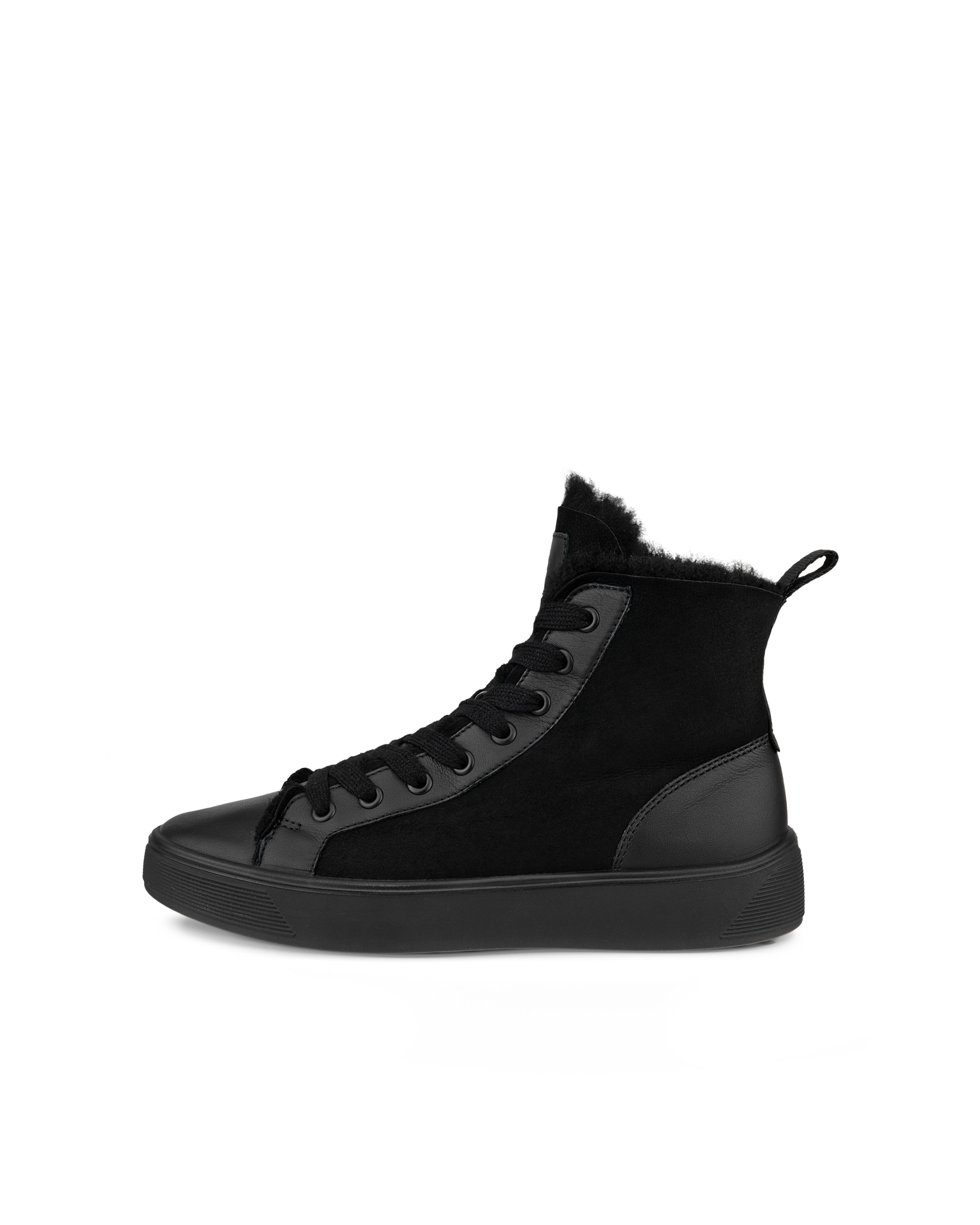 ECCO Street Tray ウィメンズ スエードハイカットスニーカー | ブラック