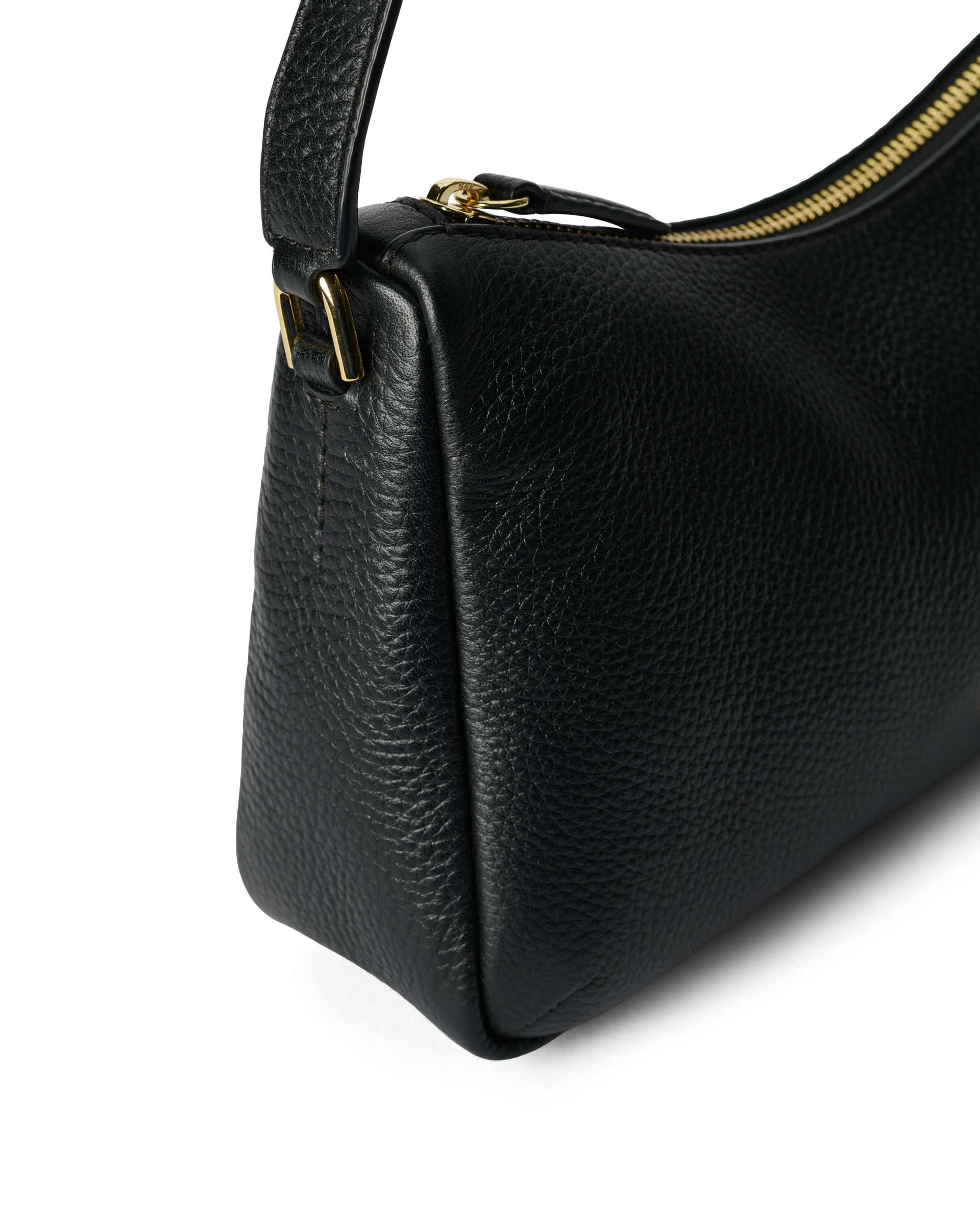 ECCO® Essential skuldertaske i læder - Sort - Detail-2