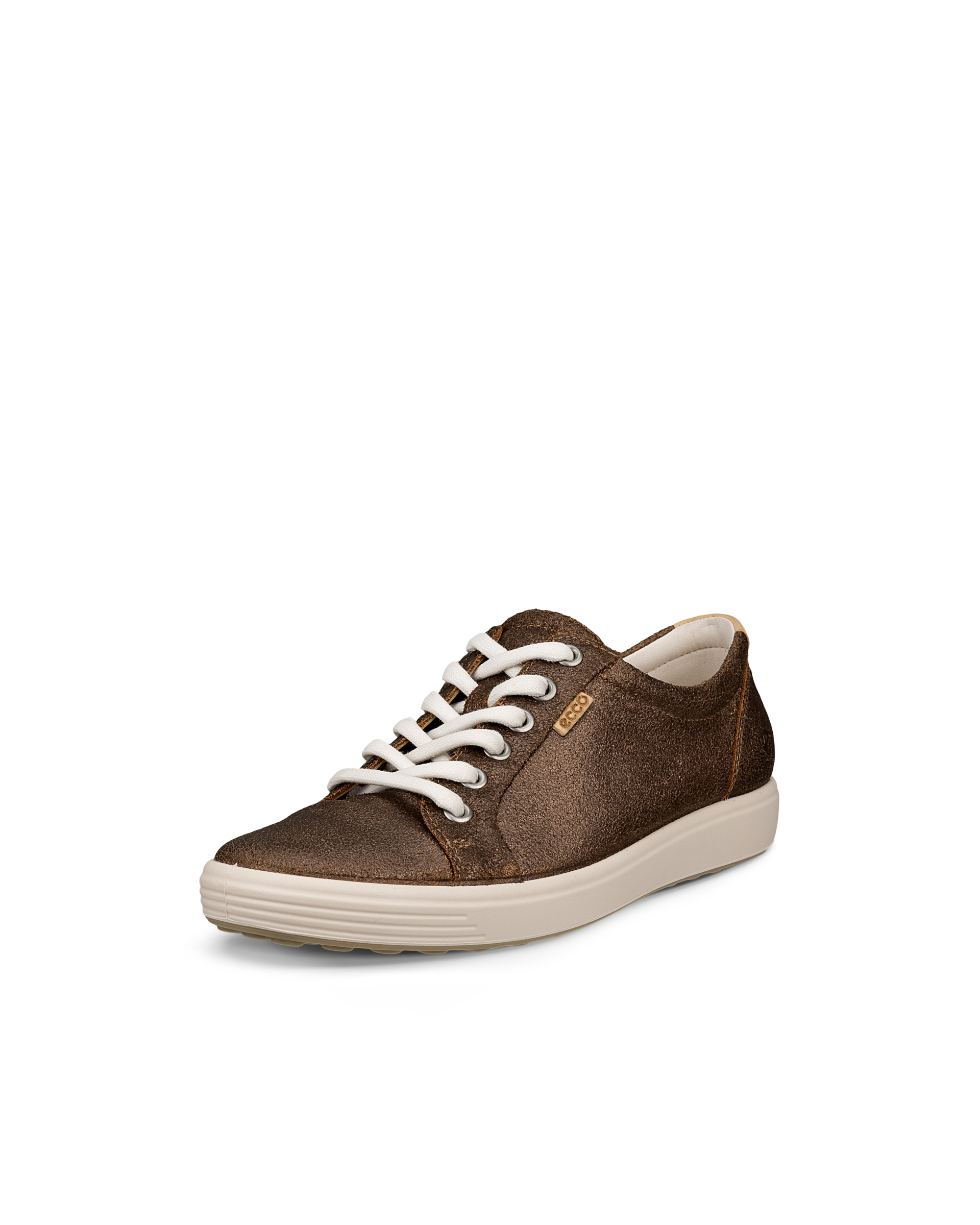 Women's ECCO® Soft 7 Leather Sneaker - Brown - Main
