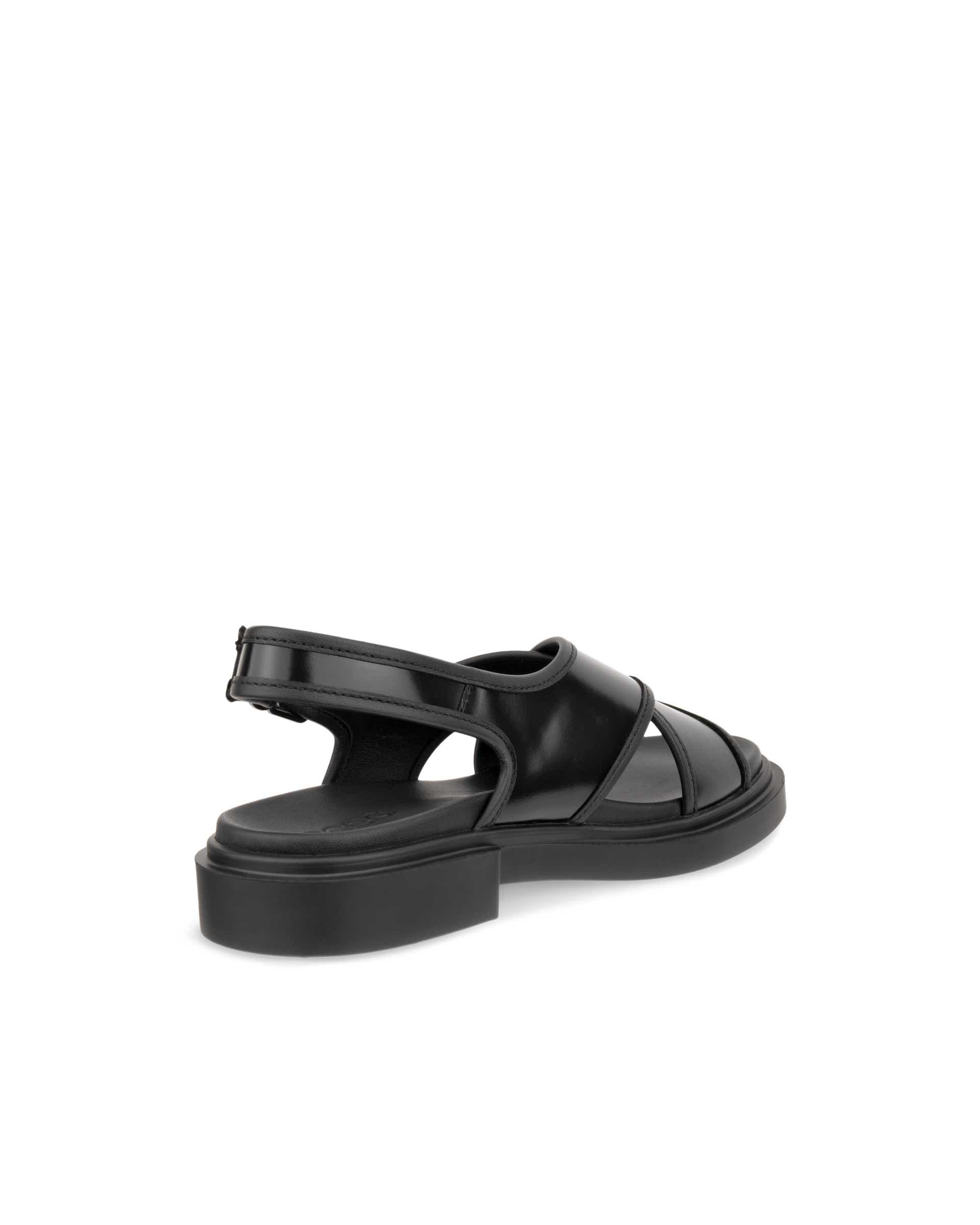 Women's ECCO® Metropole Seoul Leather Slingback Sandal - Black - Back