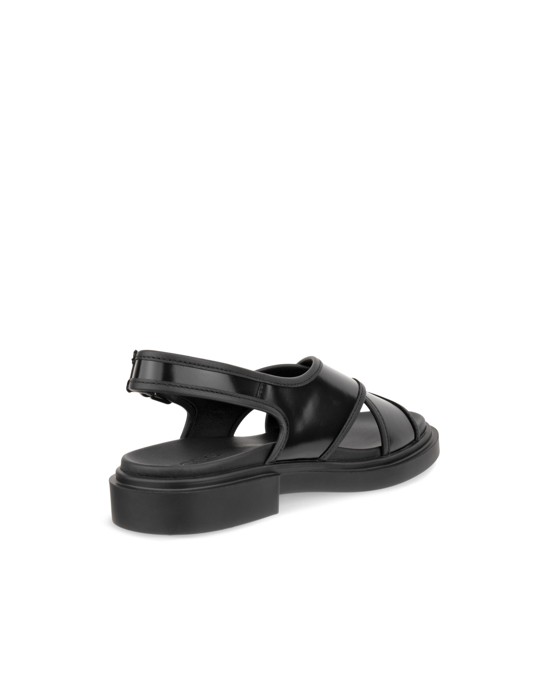 Women's ECCO® Metropole Seoul Leather Slingback Sandal - Black - Back