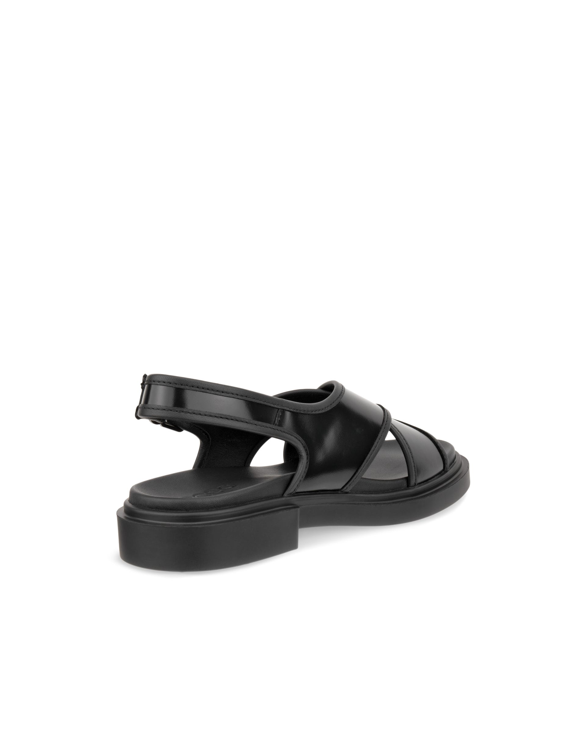 Women's ECCO® Metropole Seoul Leather Slingback Sandal - Black - Back