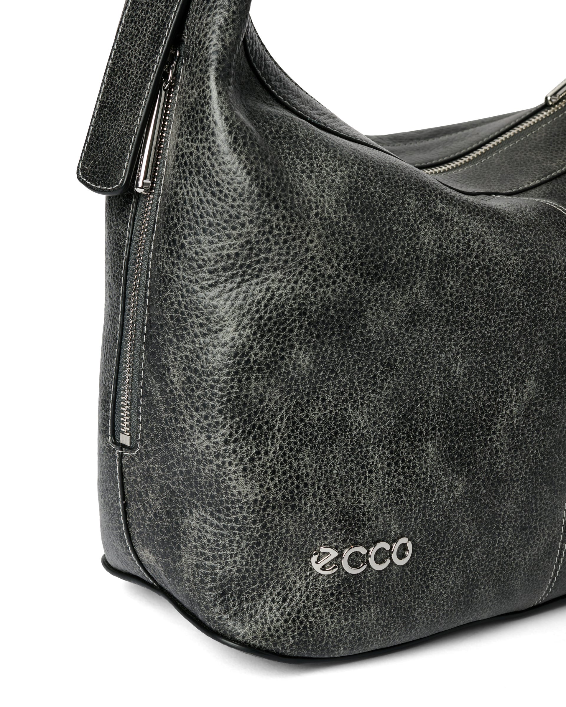 Sac en cuir ECCO® Hobo Medium porté épaule et bandoulière - Multicolore - Detail-1
