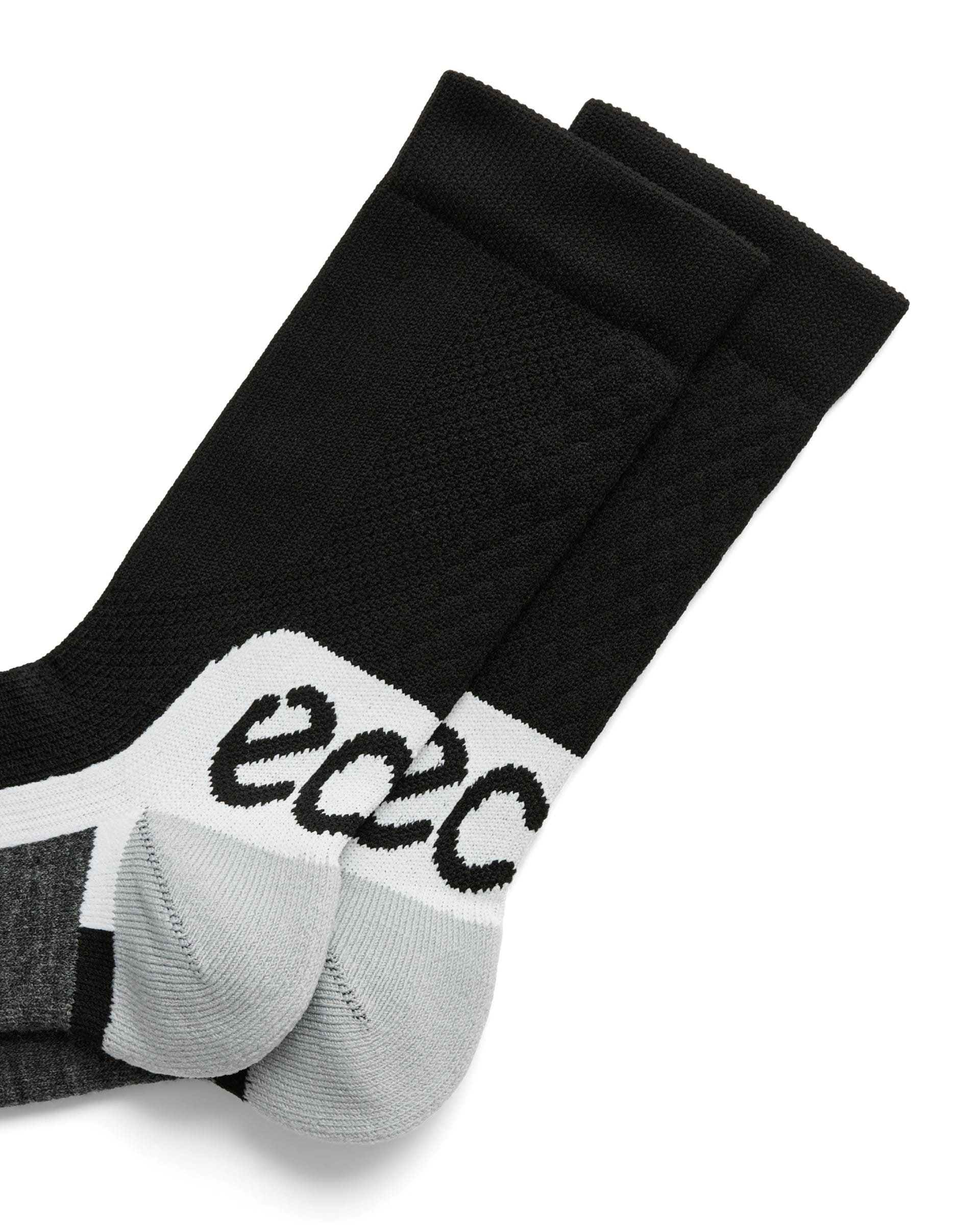 Unisex ECCO® Tech Sporty Mid-Cut Socks - Black - Detail-1