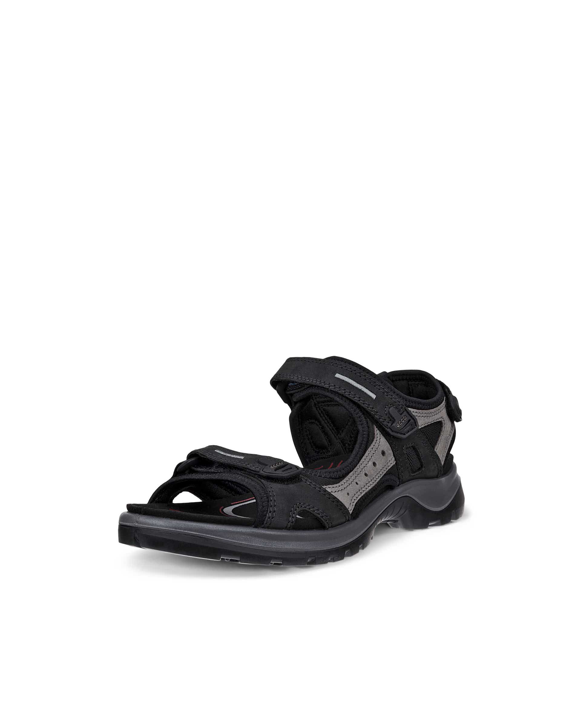 Women's ECCO® Offroad Nubuck Hiking Sandal - Black - Main