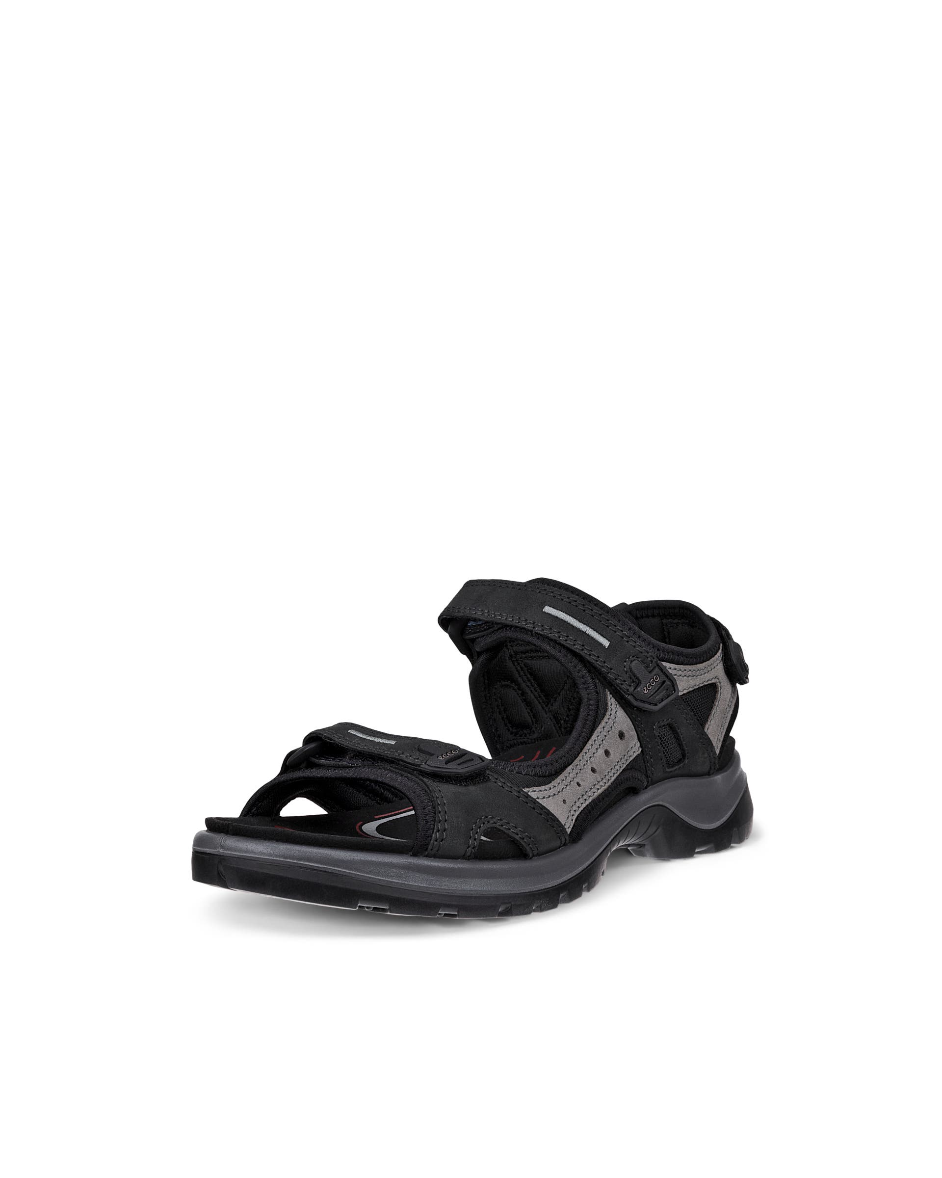 Women's ECCO® Offroad Nubuck Hiking Sandal - Black - Main