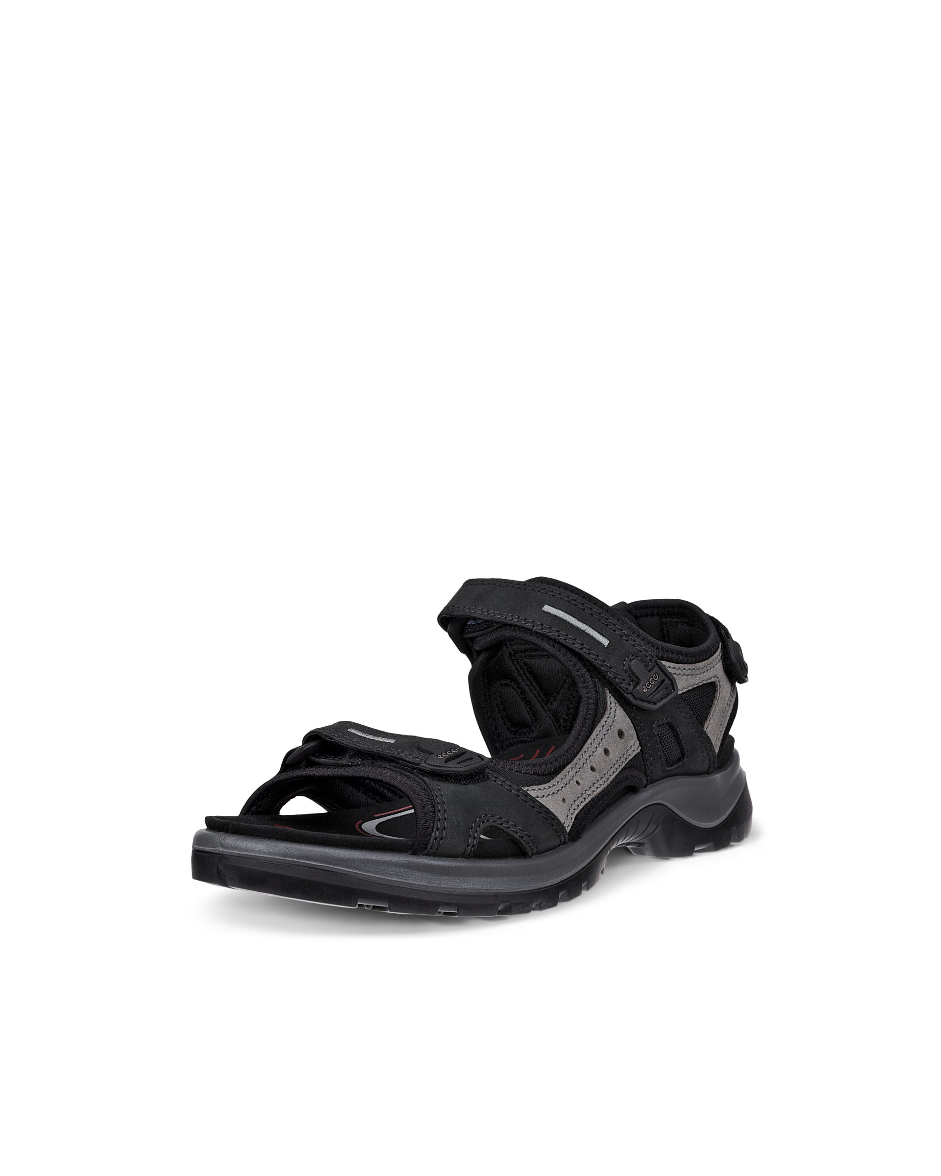 Women's ECCO® Offroad Nubuck Hiking Sandal - Black - Main