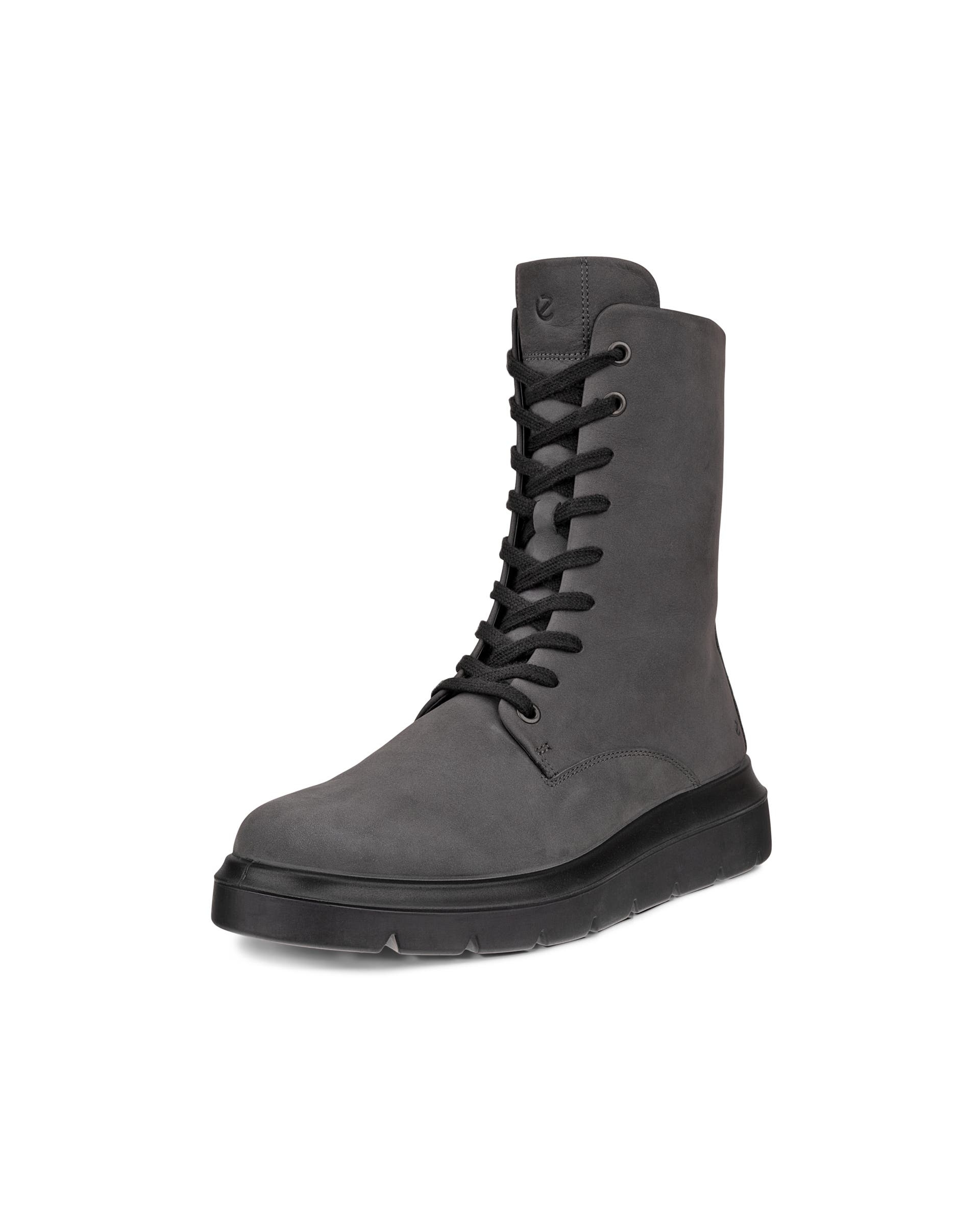 ECCO Nouvelle ウィメンズ レザーレースアップブーツ - グレー - Main