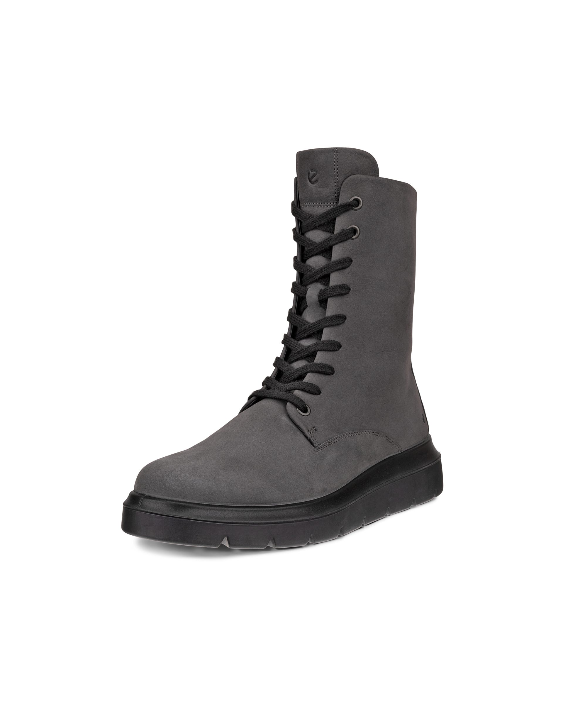 ECCO Nouvelle ウィメンズ レザーレースアップブーツ - グレー - Main