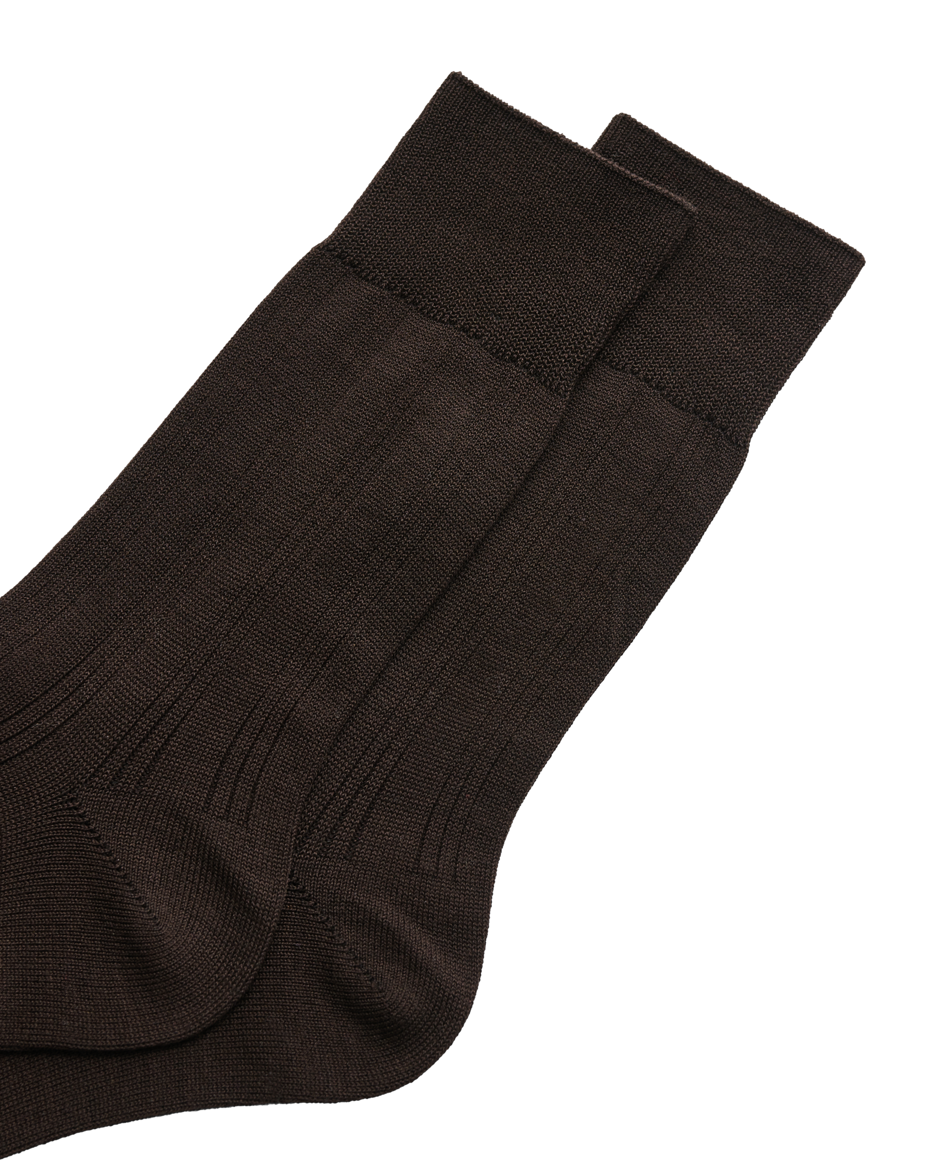 Men's ECCO Classic Ribbed Mid-Cut Socks — Brown