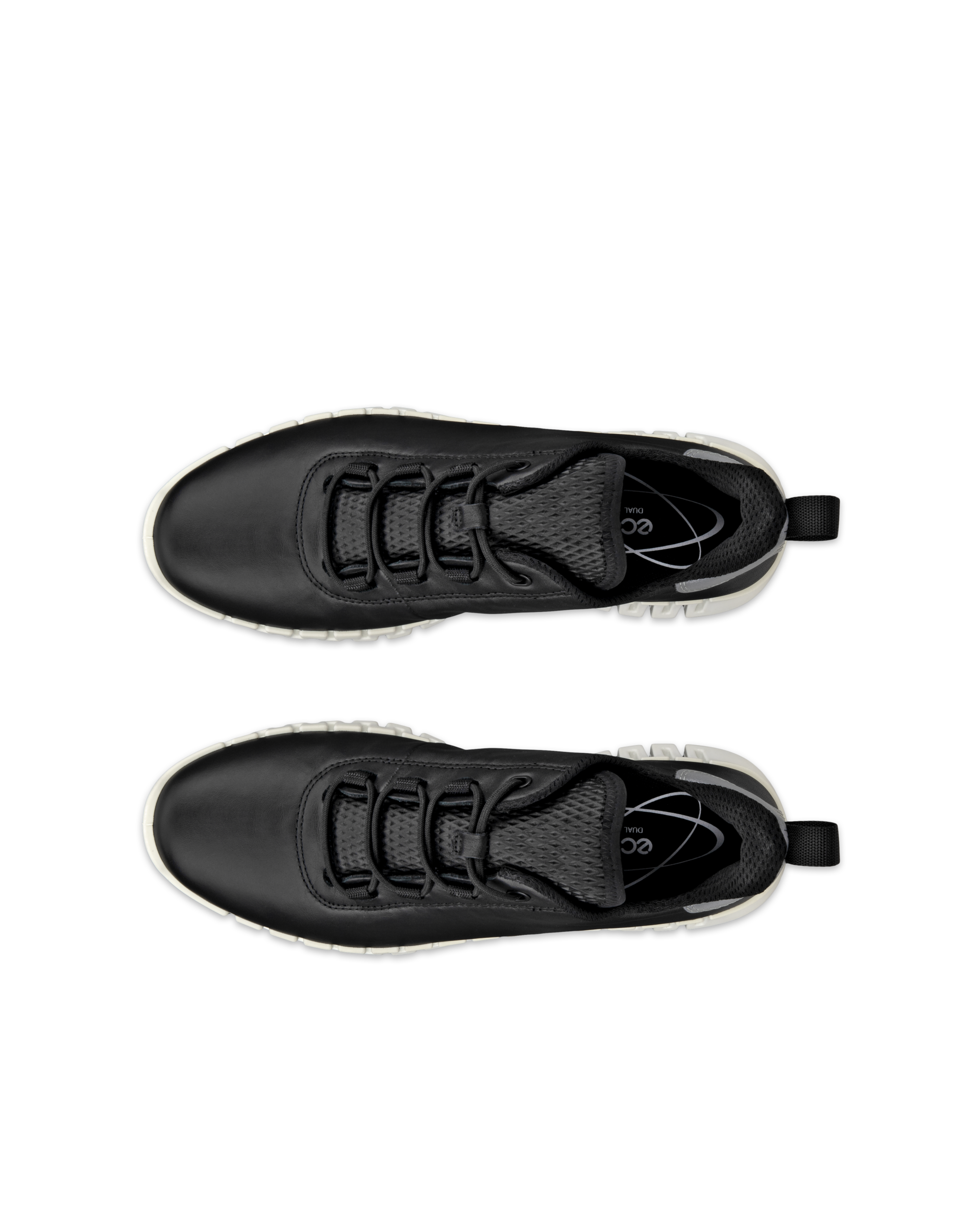 ECCO® Gruuv baskets en cuir pour femme - Noir - Top left pair