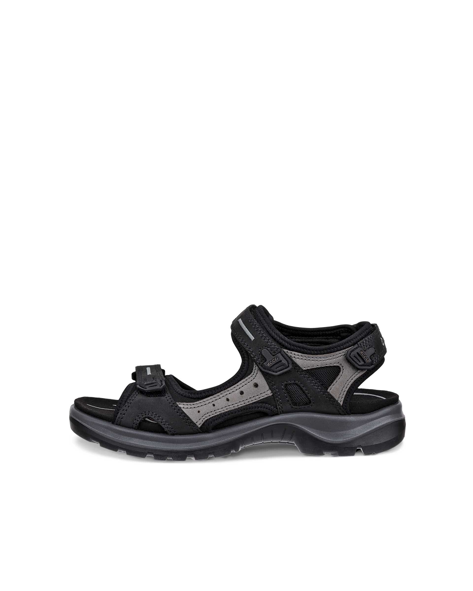 Women's ECCO® Offroad Nubuck Hiking Sandal - Black - Outside