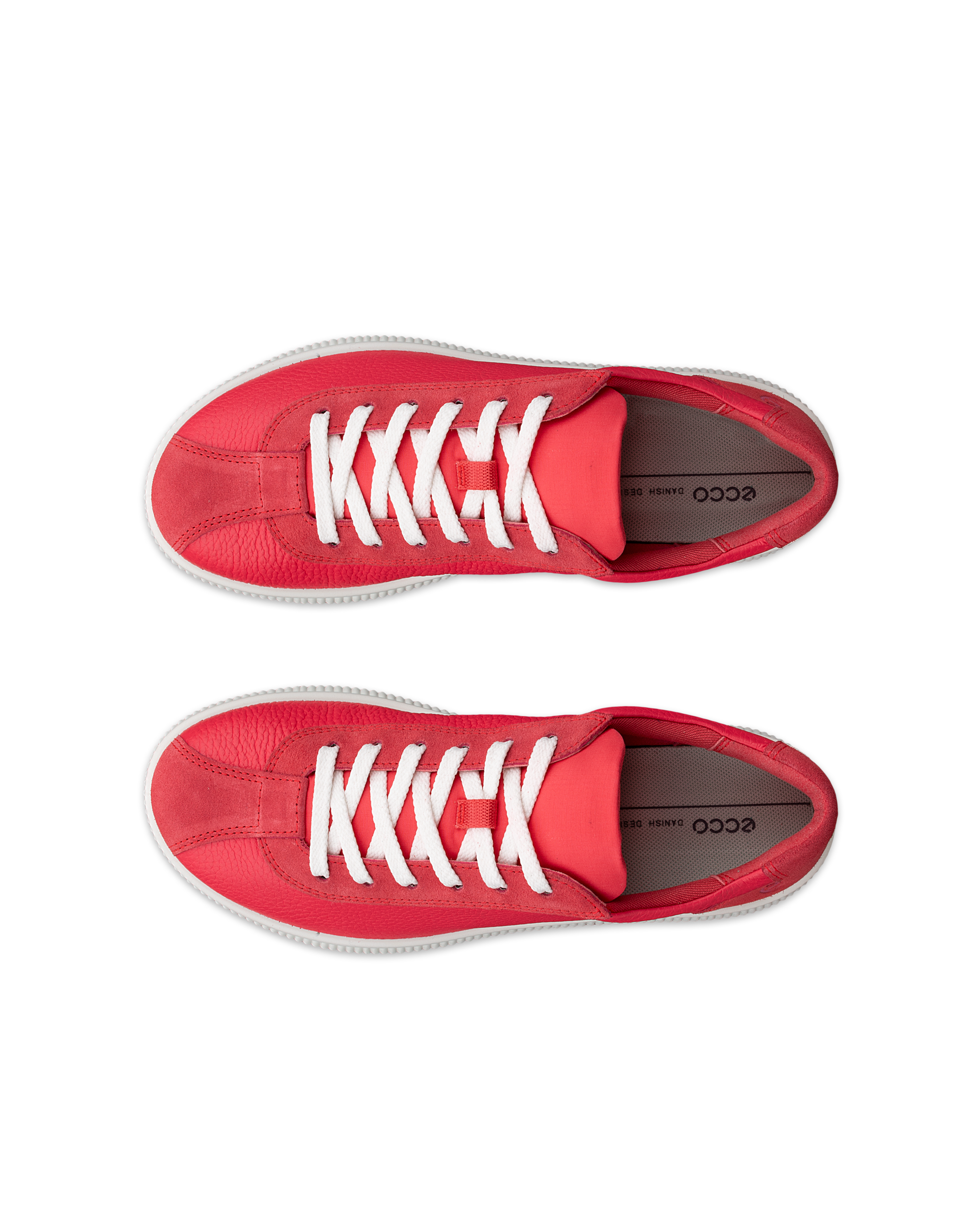 ECCO® Soft Zero Damen Ledersneaker - Rot - Top left pair