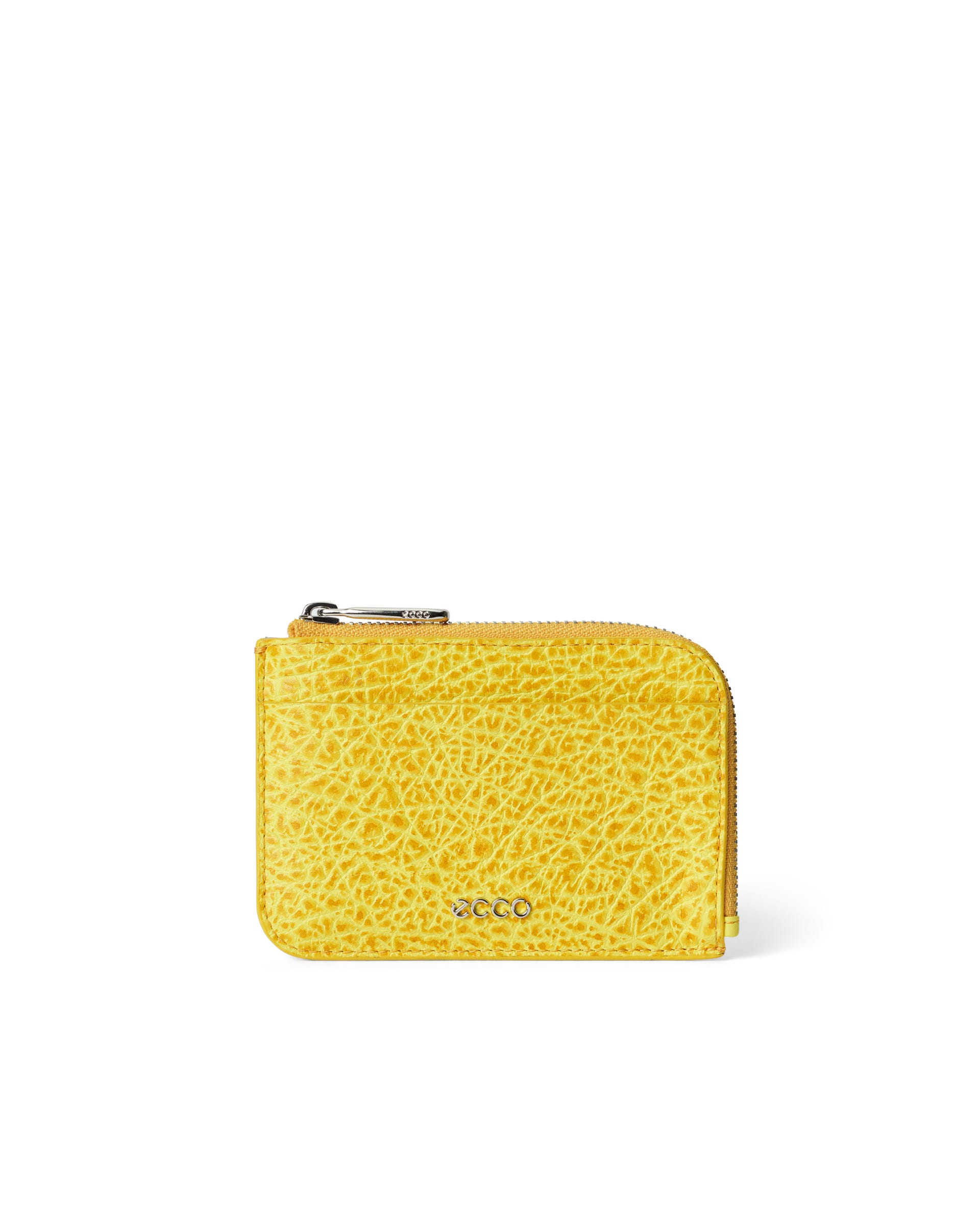 ECCO Card Case Zipped Pebbled レザーカードケース | ブラック