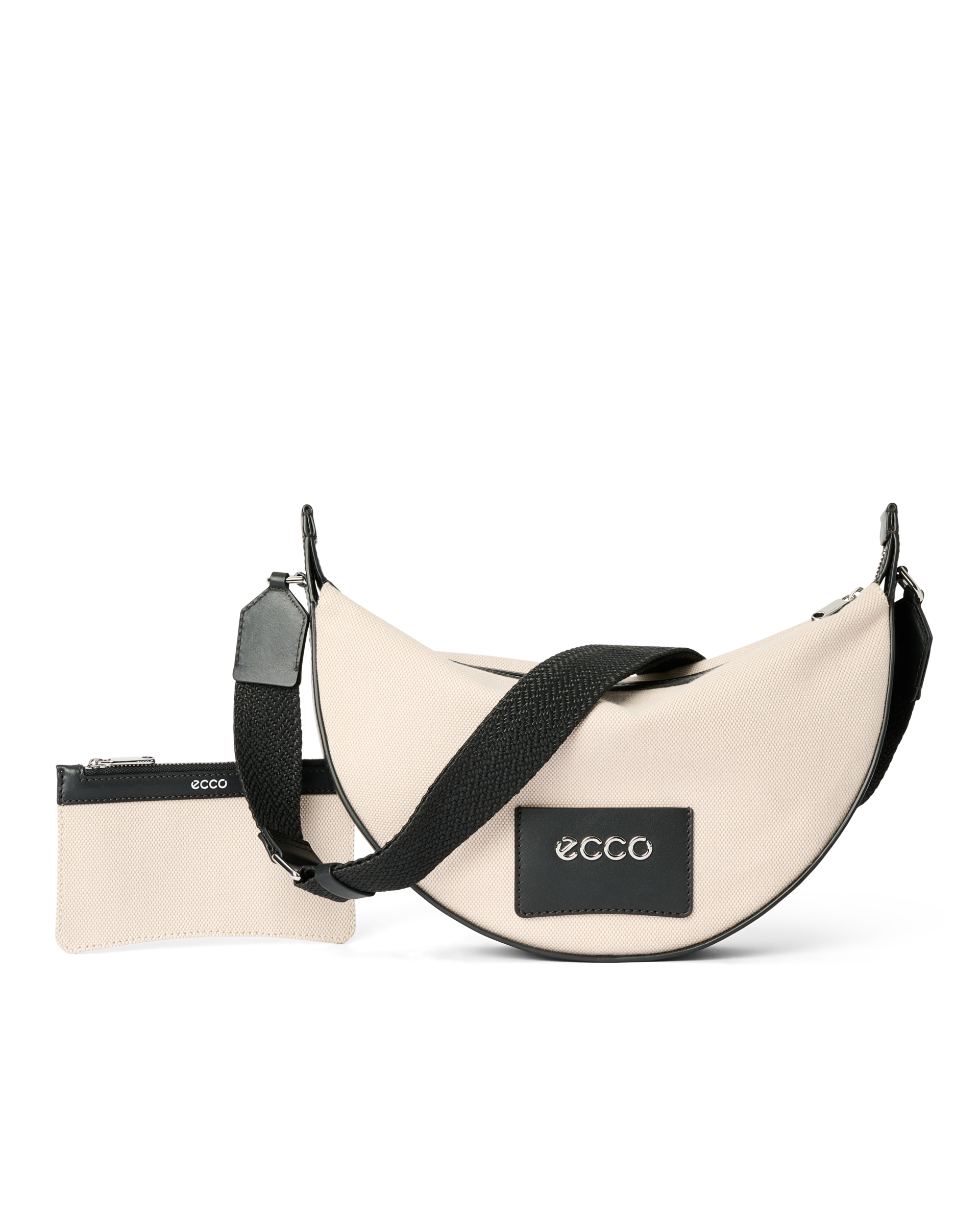 ECCO Fortune Bag M - Leather Crossbody Bag - Beige