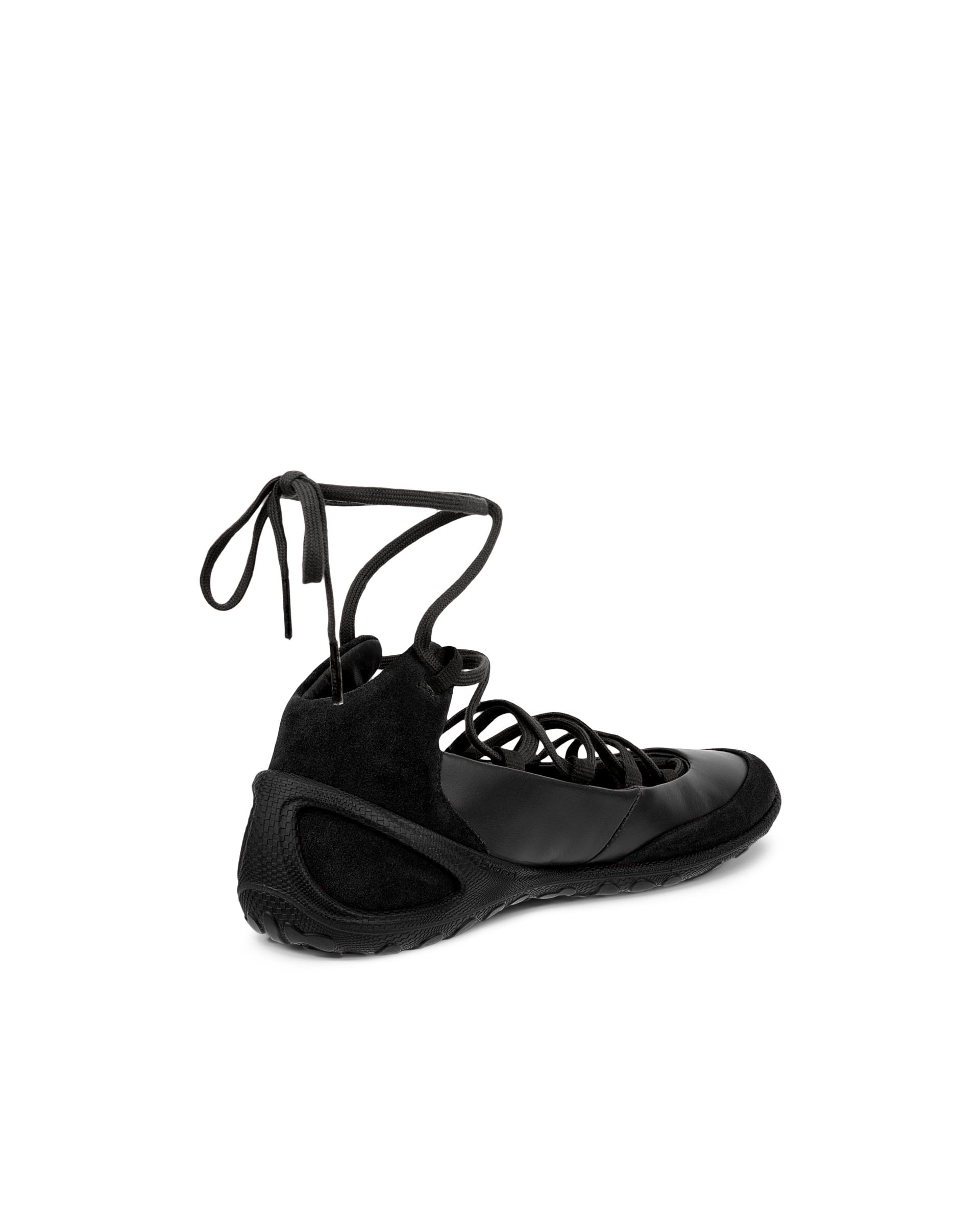 Women's ECCO® BIOM LITE Leather Ballerina - Black - Back