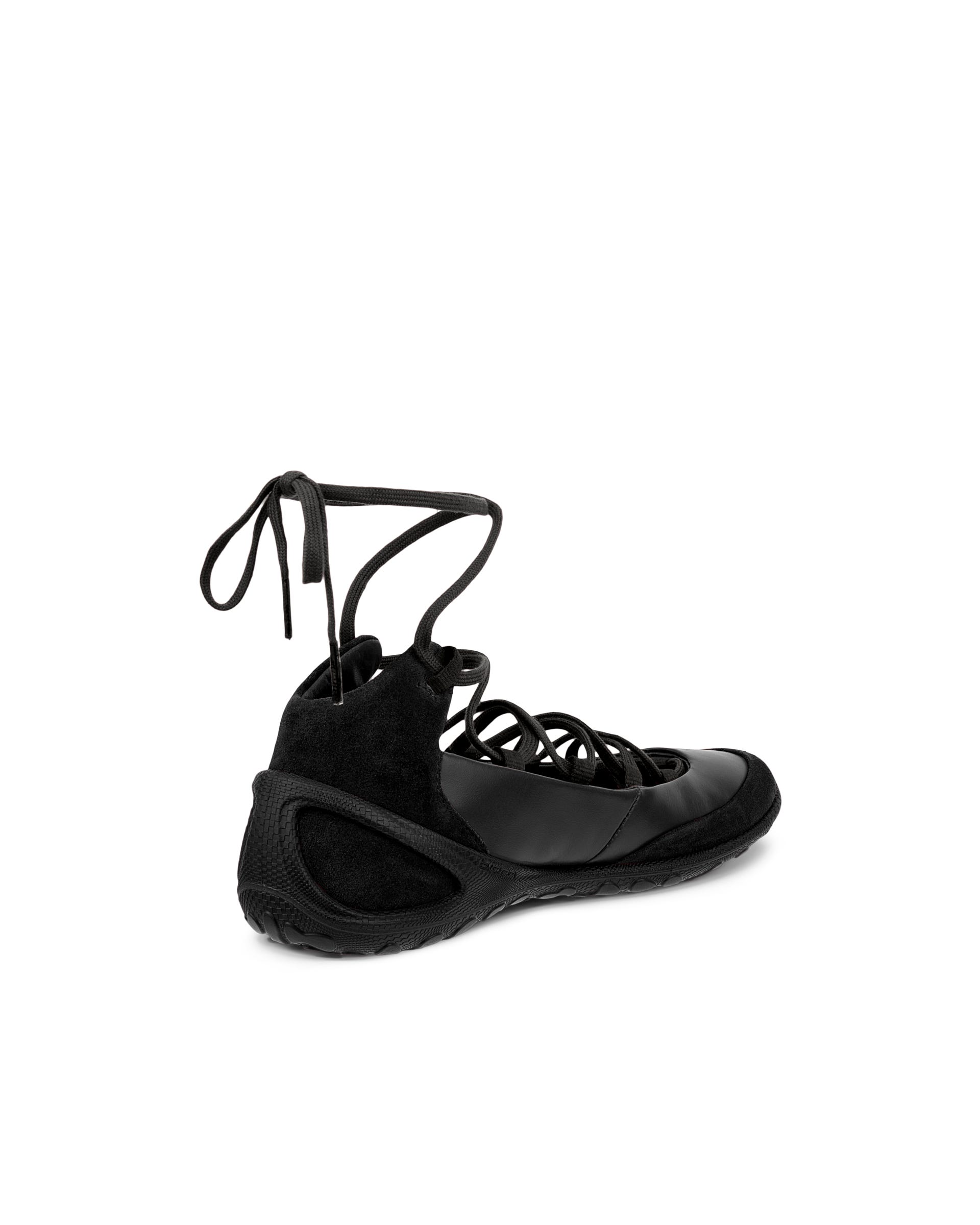 Women's ECCO® BIOM LITE Leather Ballerina - Black - Back