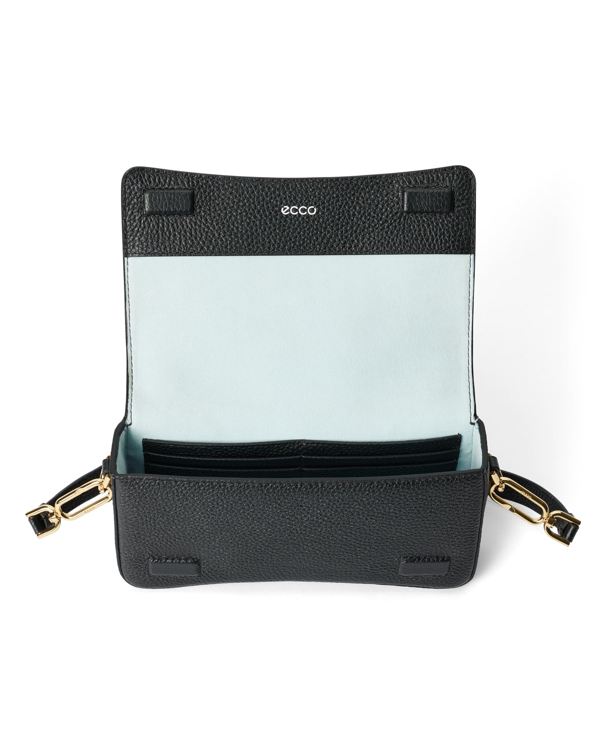 ECCO® Pinch Umhängetasche aus Leder - Schwarz - Inside