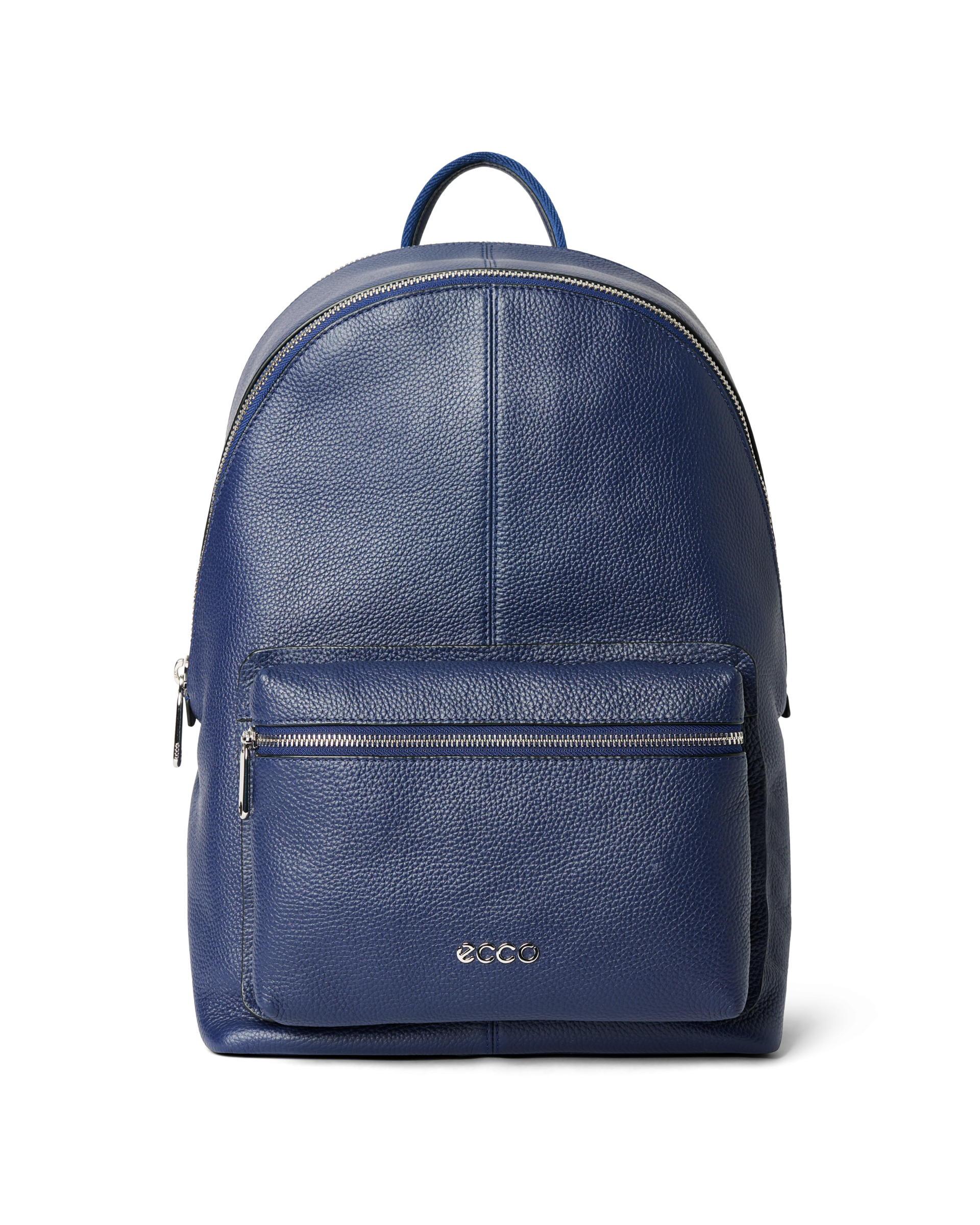 ECCO Round Pack Large Soft Pebbled レザーバックパック | ブルー