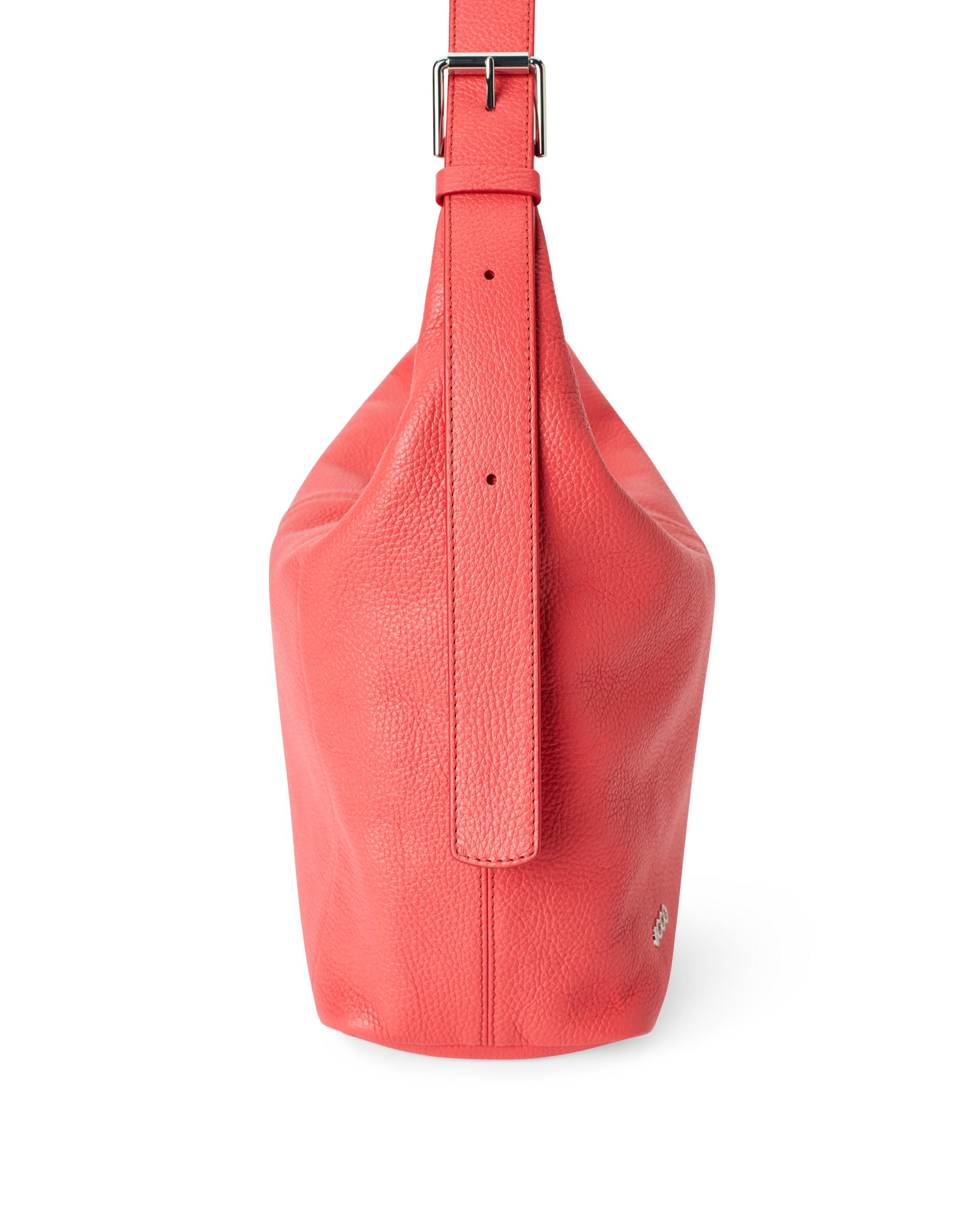 ECCO Hobo Soft Pebbled レザーホーボーバッグ | レッド