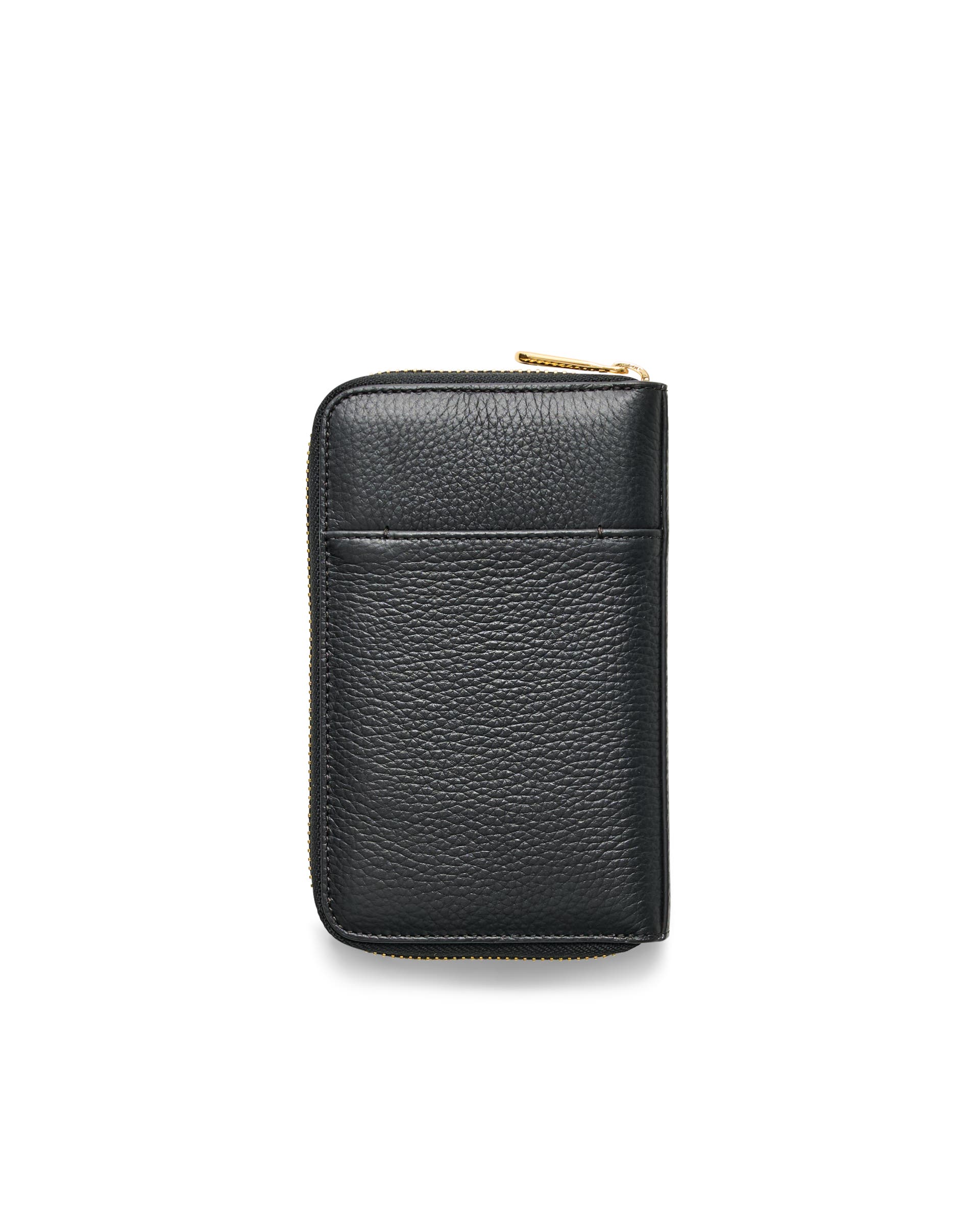 ECCO Wallet Zipped Pebbled レザーウォレット - ブラック - Back