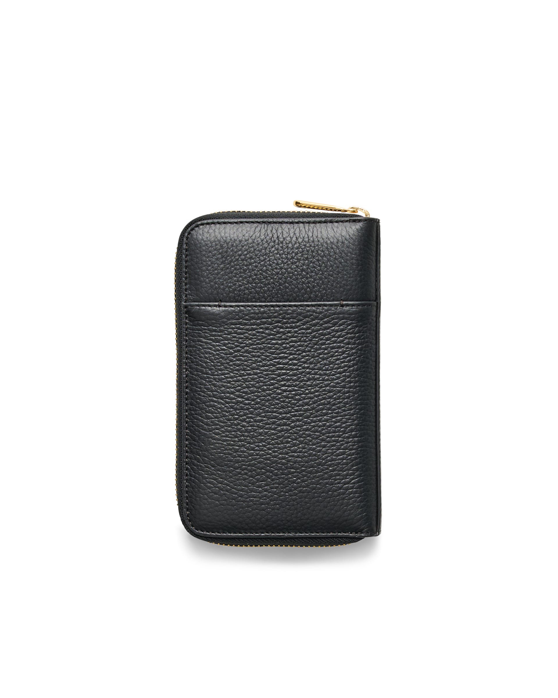 ECCO Wallet Zipped Pebbled レザーウォレット - ブラック - Back