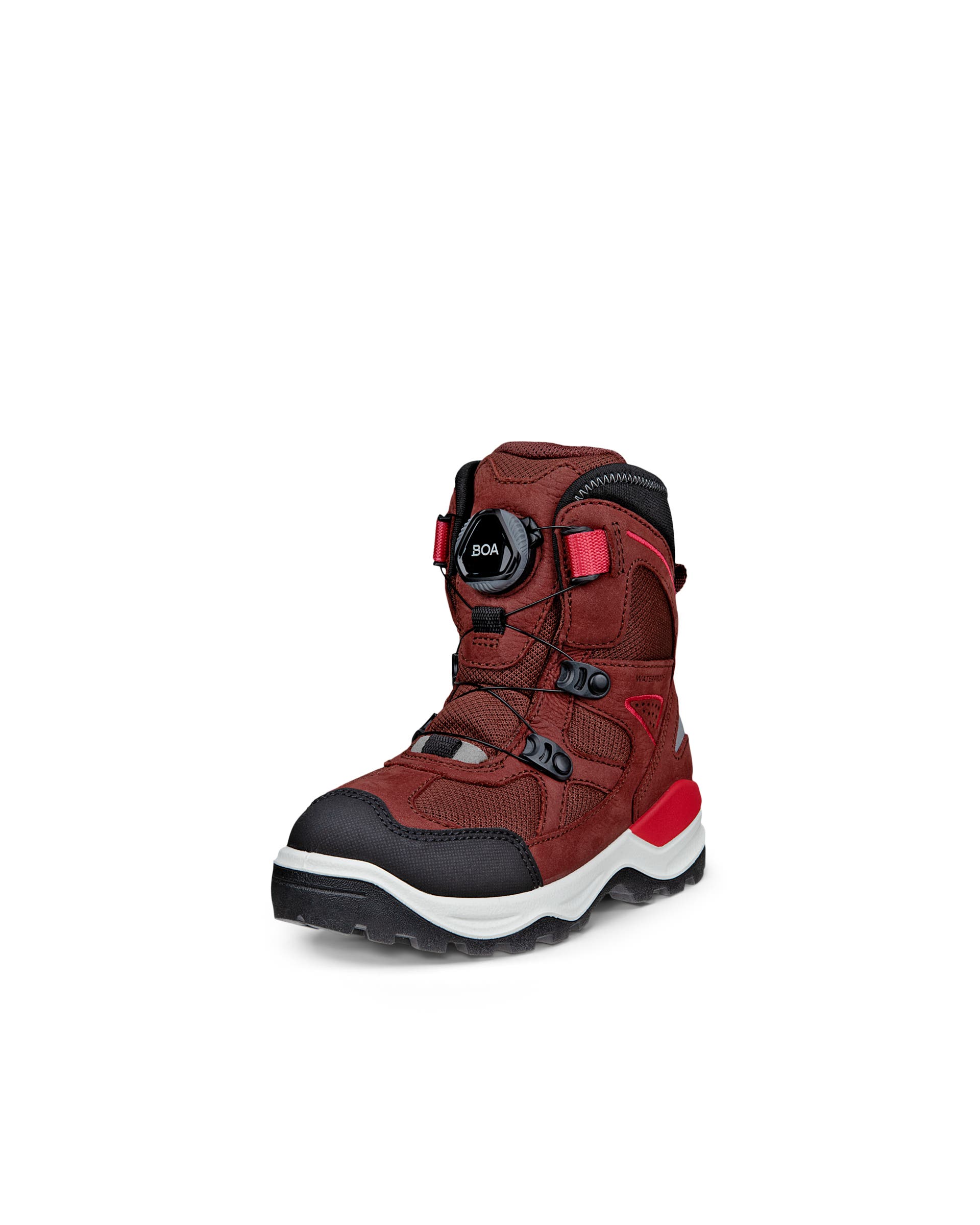 ECCO® SNOW MOUNTAIN Kinder Wasserdichte Winterstiefel aus Nubukleder - Rot - Main