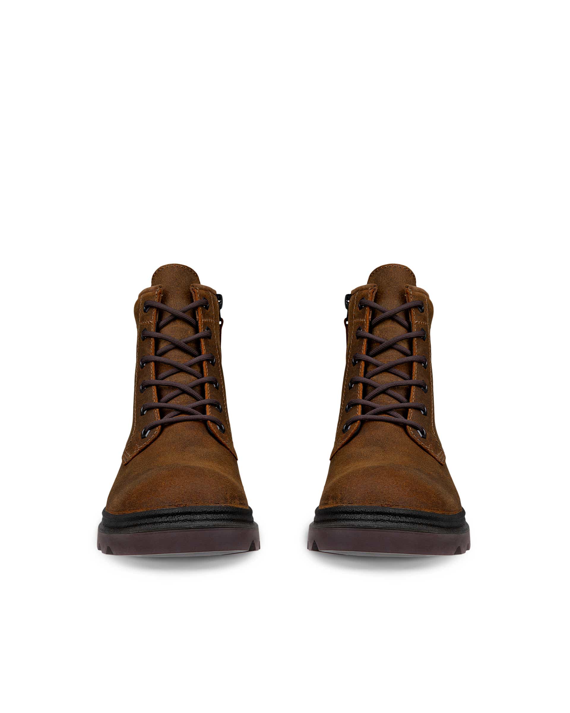 ECCO® Grainer Snörkänga i skinn dam - Brun - Front pair