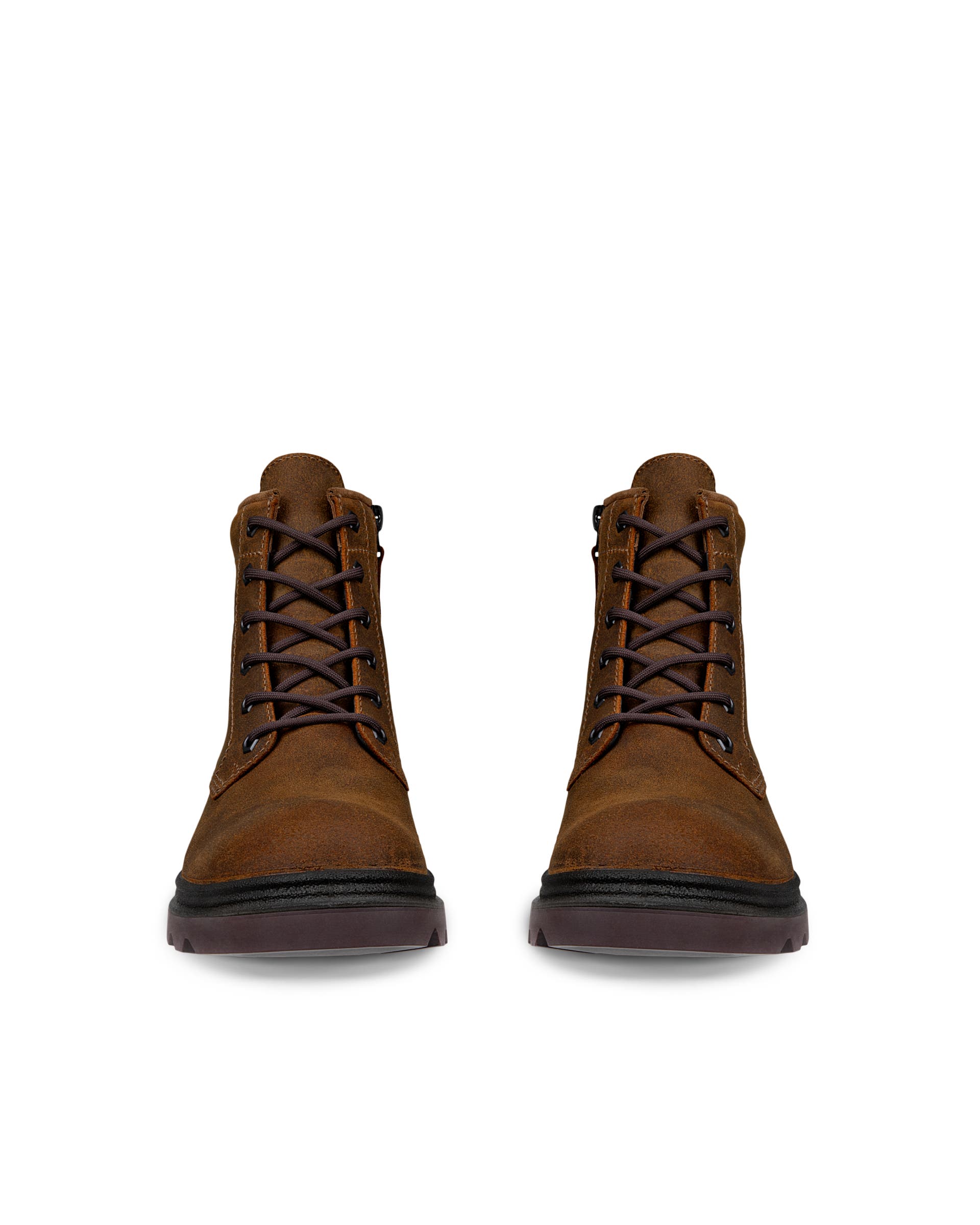 ECCO® Grainer Snörkänga i skinn dam - Brun - Front pair