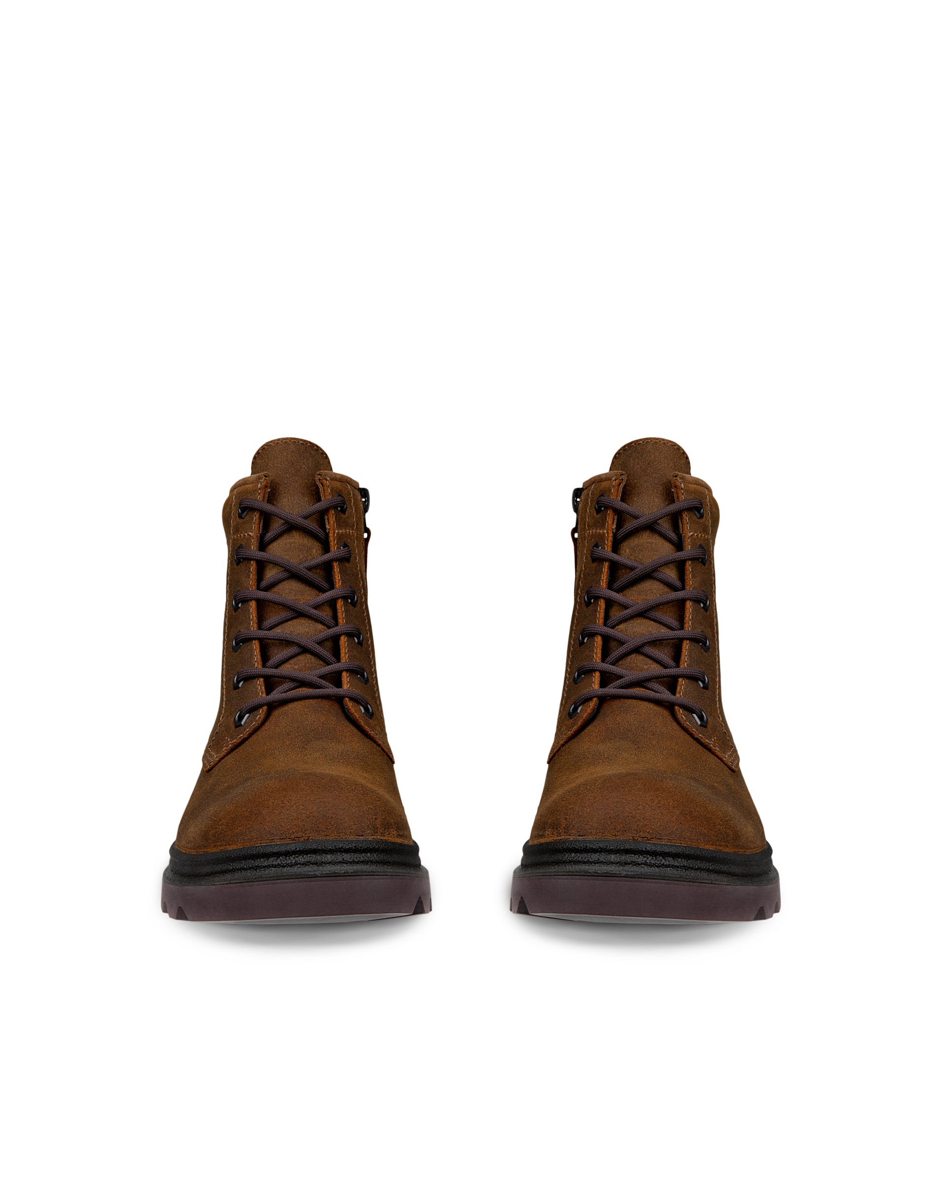 ECCO® Grainer Snörkänga i skinn dam - Brun - Front pair