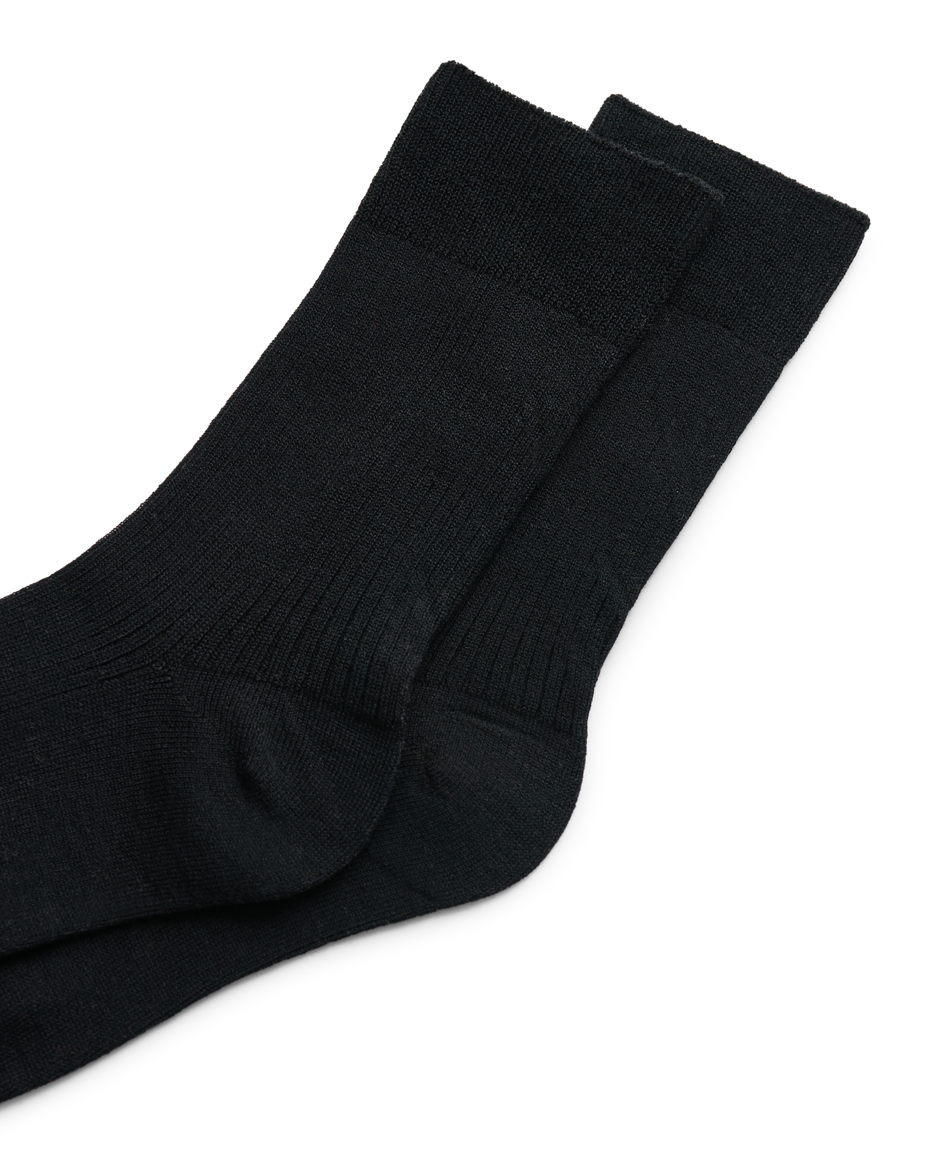 Women's ECCO Vibe Ribbed Mid-Cut Sock — Black