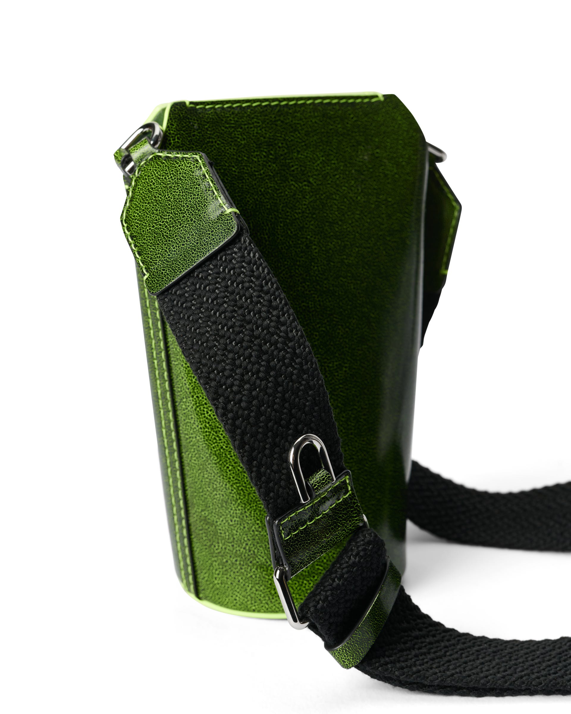 ECCO® Pot Cracked Leather Crossbody Bag - Green - Detail-1