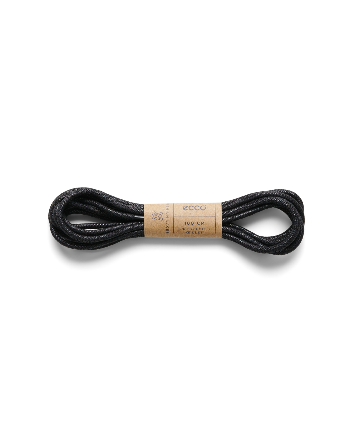 ECCO Round Laces — Black
