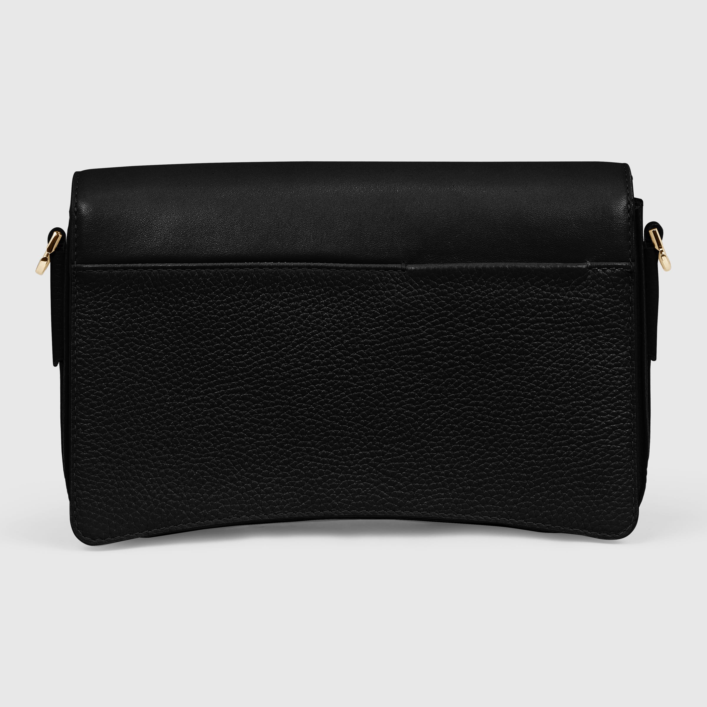 ECCO Textureblock Pinch Full Size レザークロスボディバッグ - ブラック - Back