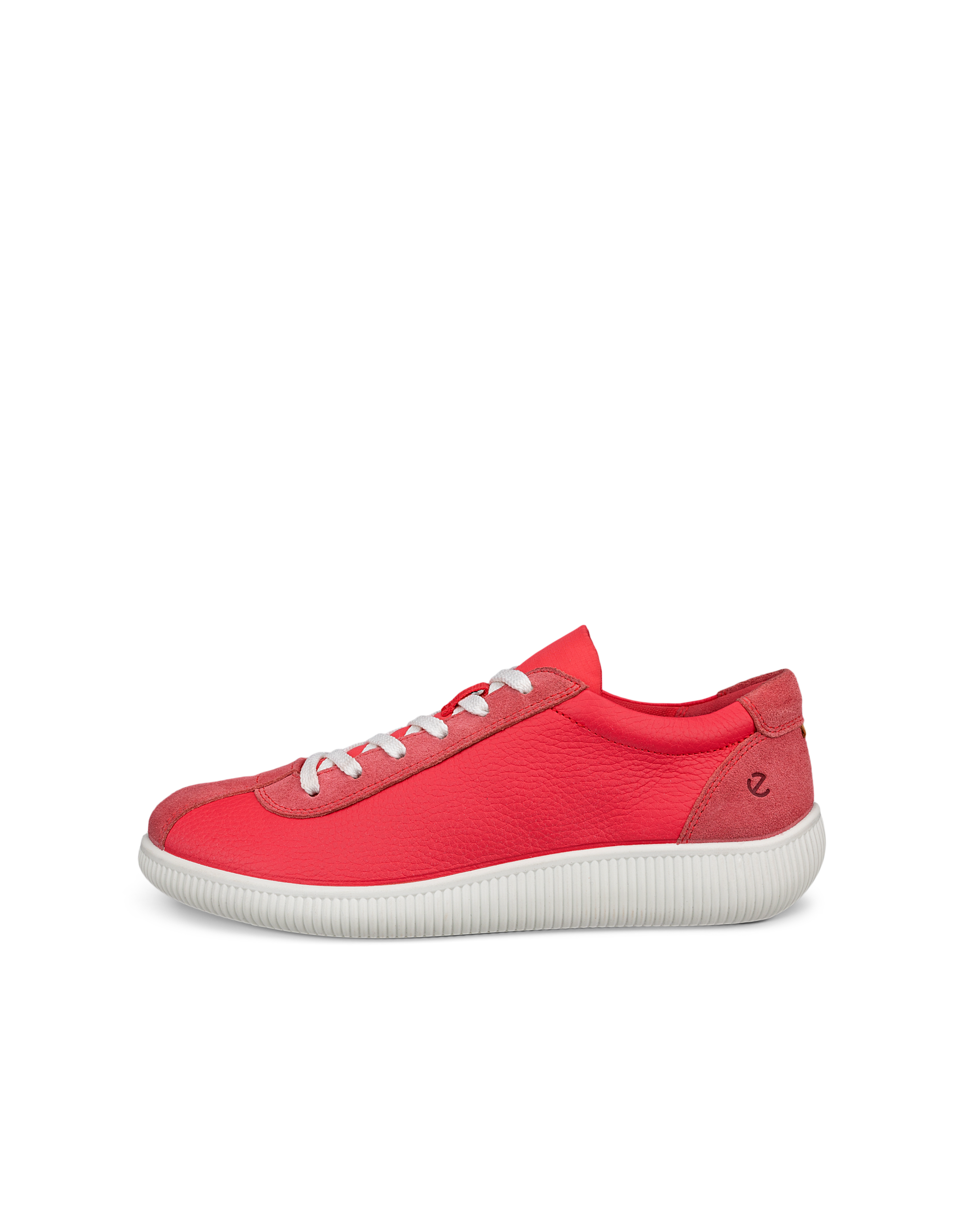 Women's ECCO® Soft Zero Leather Trainer - Red - Outside