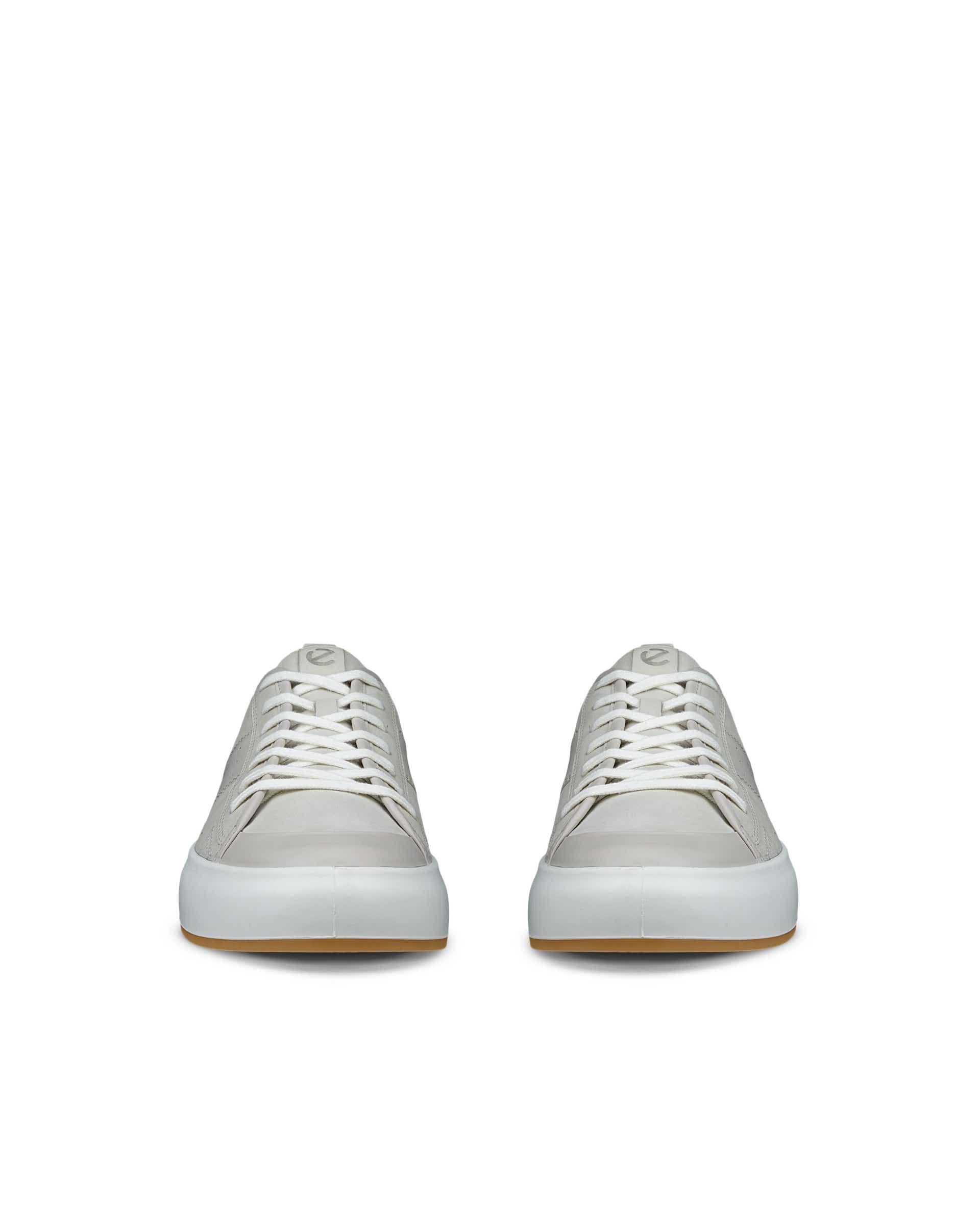 ECCO STREET ACE MENS メンズ レザースニーカー - グレー - Front pair