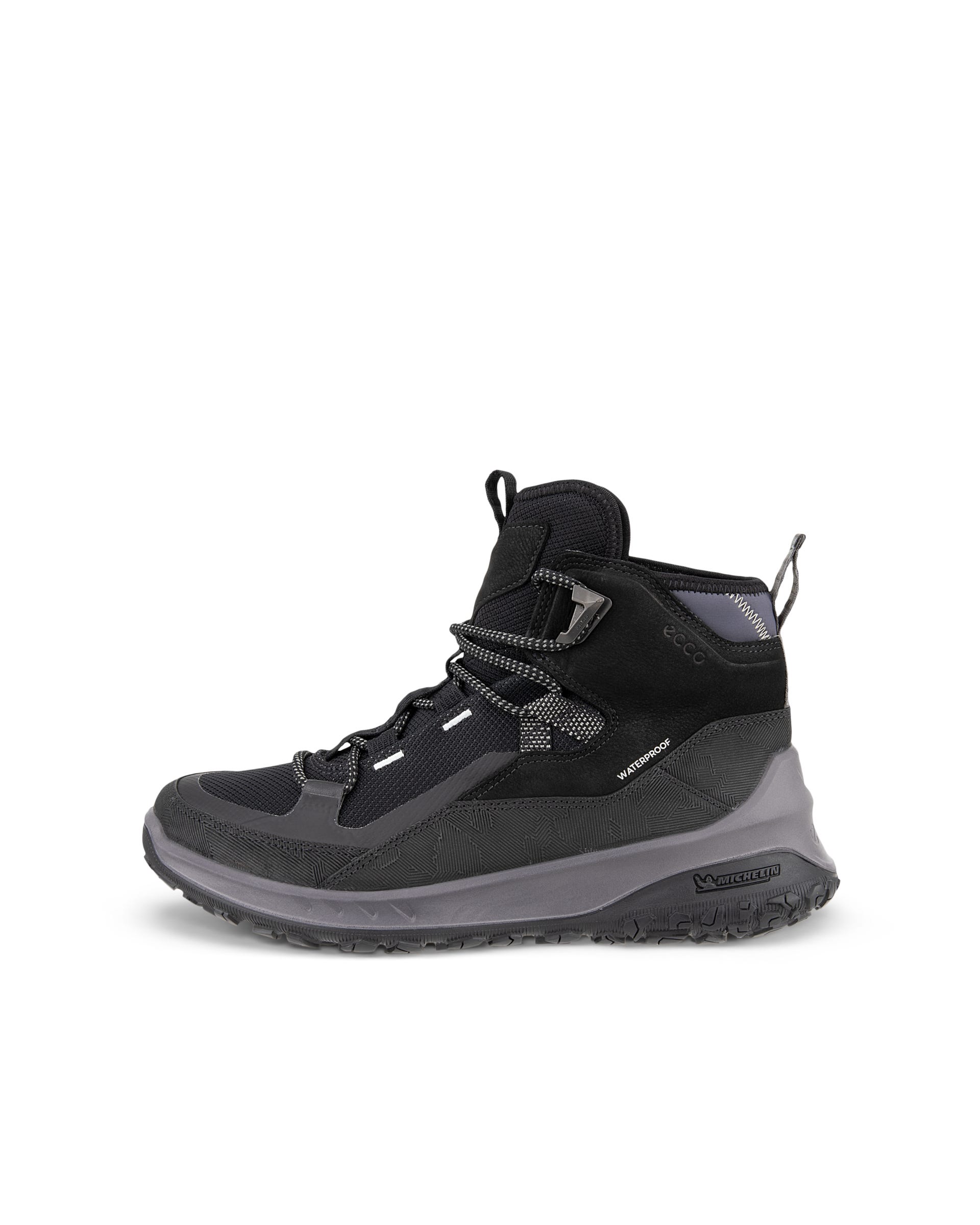 ECCO® ULT-TRN Mid chaussure de randonnée imperméable en nubuck pour femme - Noir - Outside