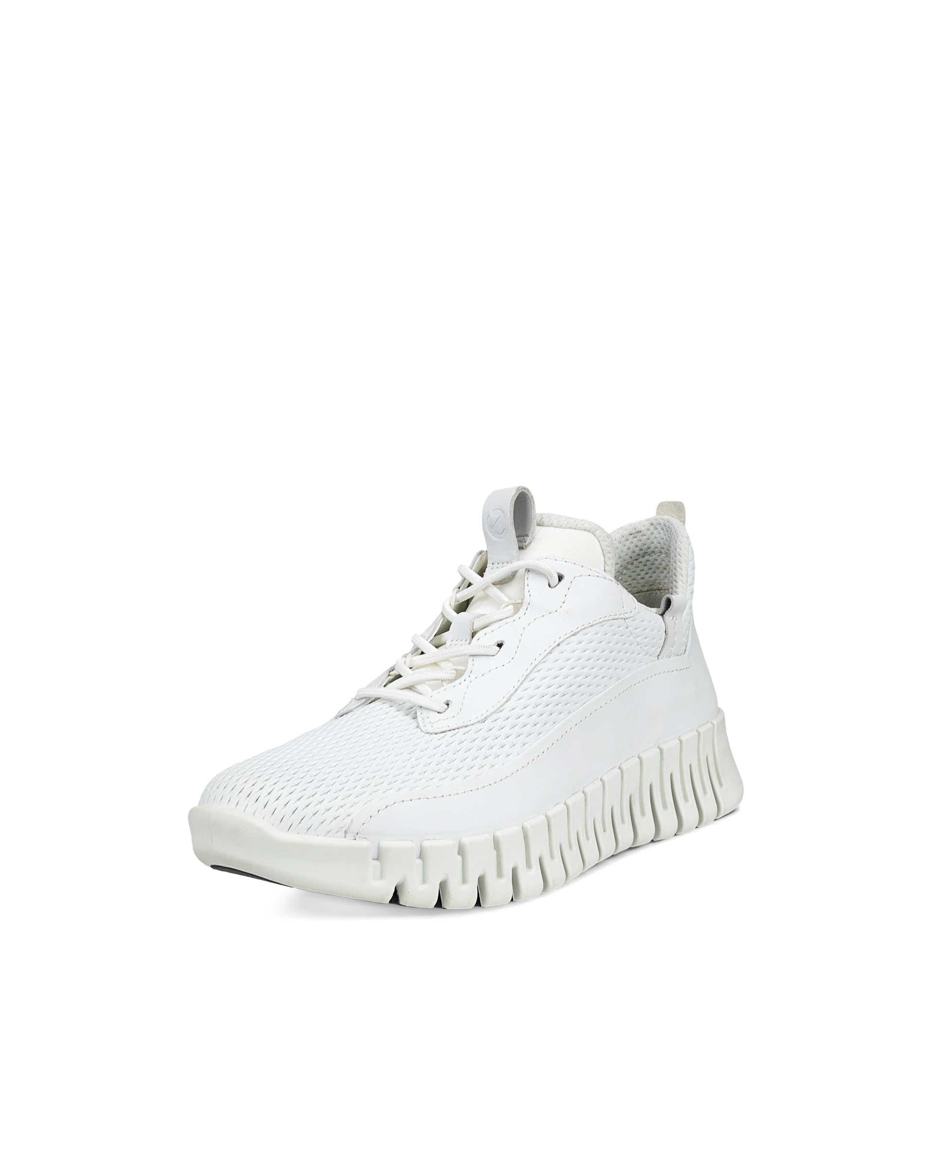 Women's ECCO® Gruuv Leather Sneaker - White - Main
